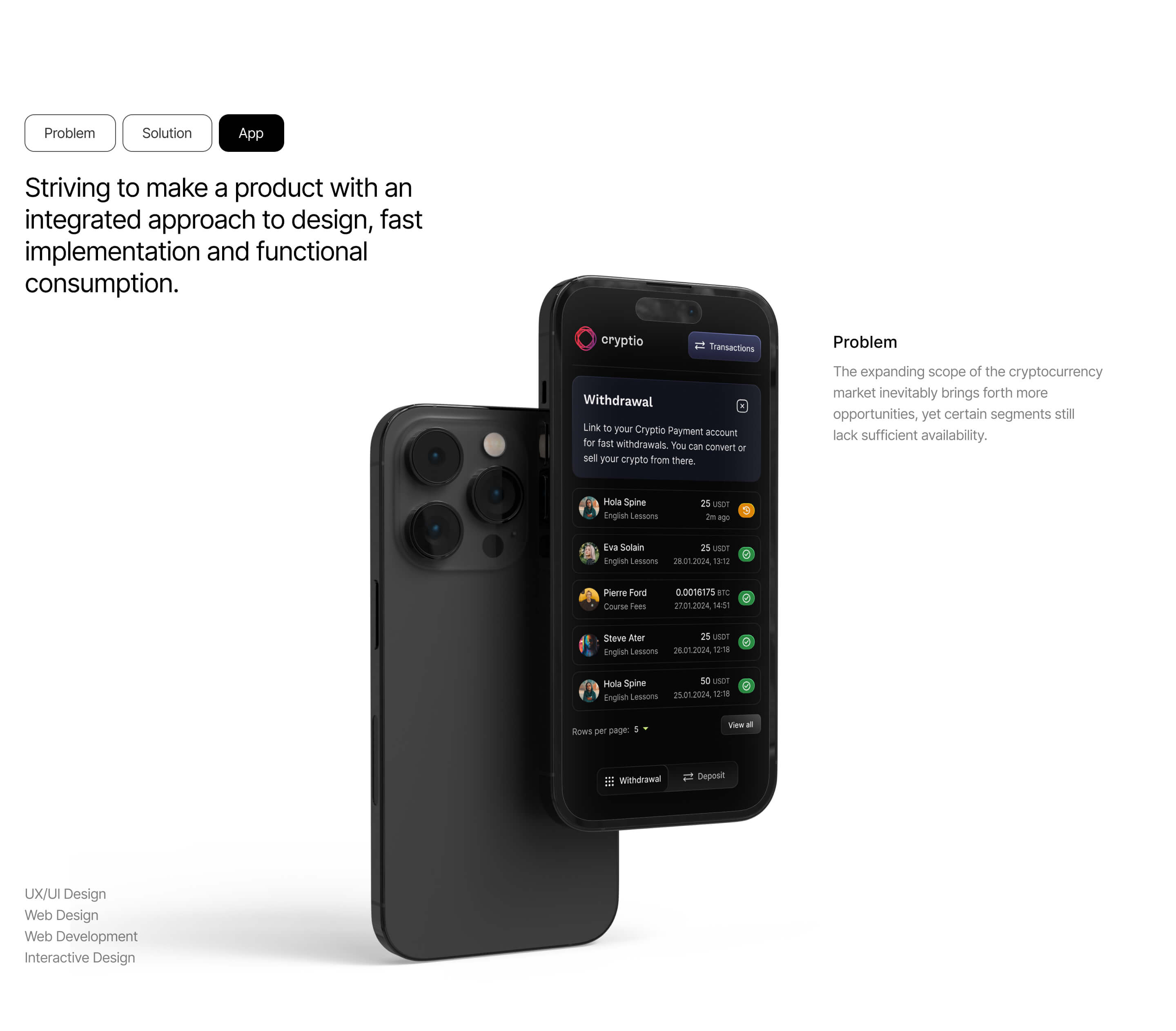 Criptio — Веб-сервис для платежей в крипте — Изображение №14 — Интерфейсы на Dprofile