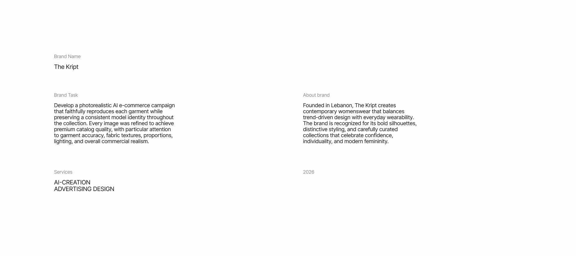 Ai E-commerce for fashion brand / The Kript — Изображение №2 — Нейро на Dprofile