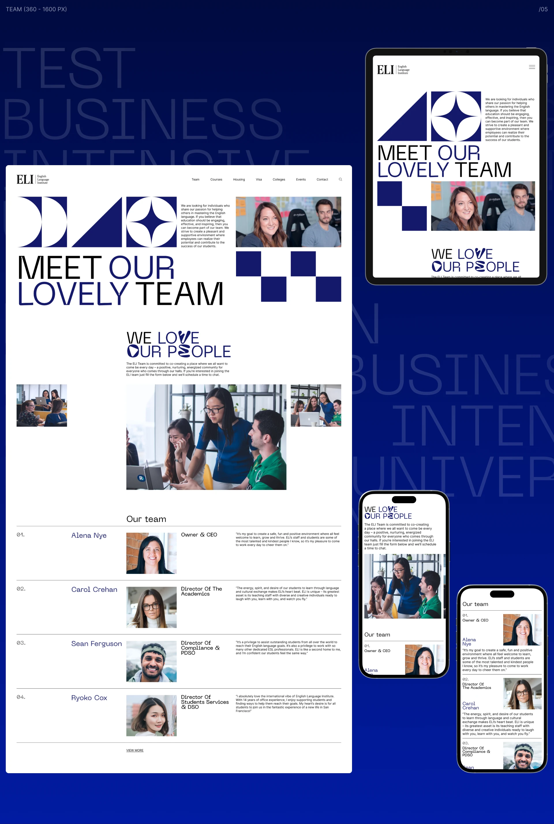 English Language Institute | website redesign — Изображение №11 — Интерфейсы на Dprofile