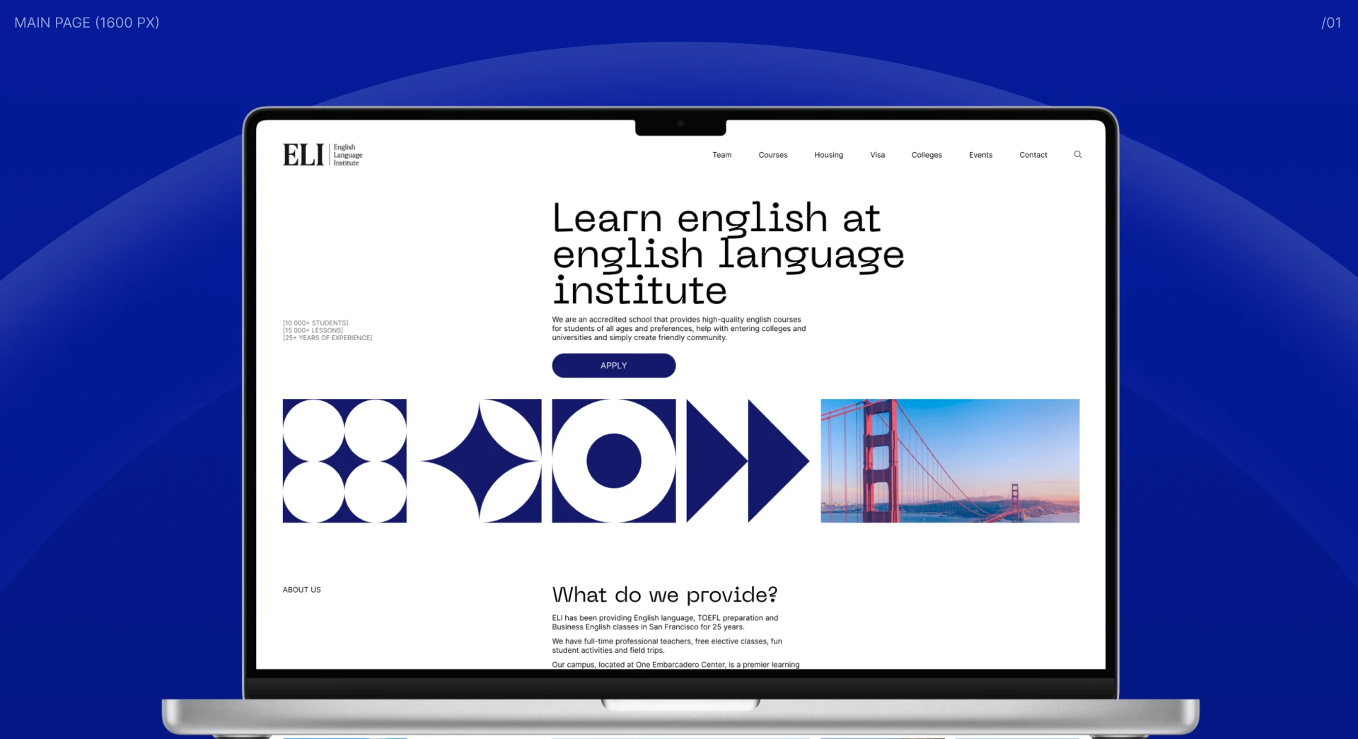 English Language Institute | website redesign — Изображение №3 — Интерфейсы на Dprofile