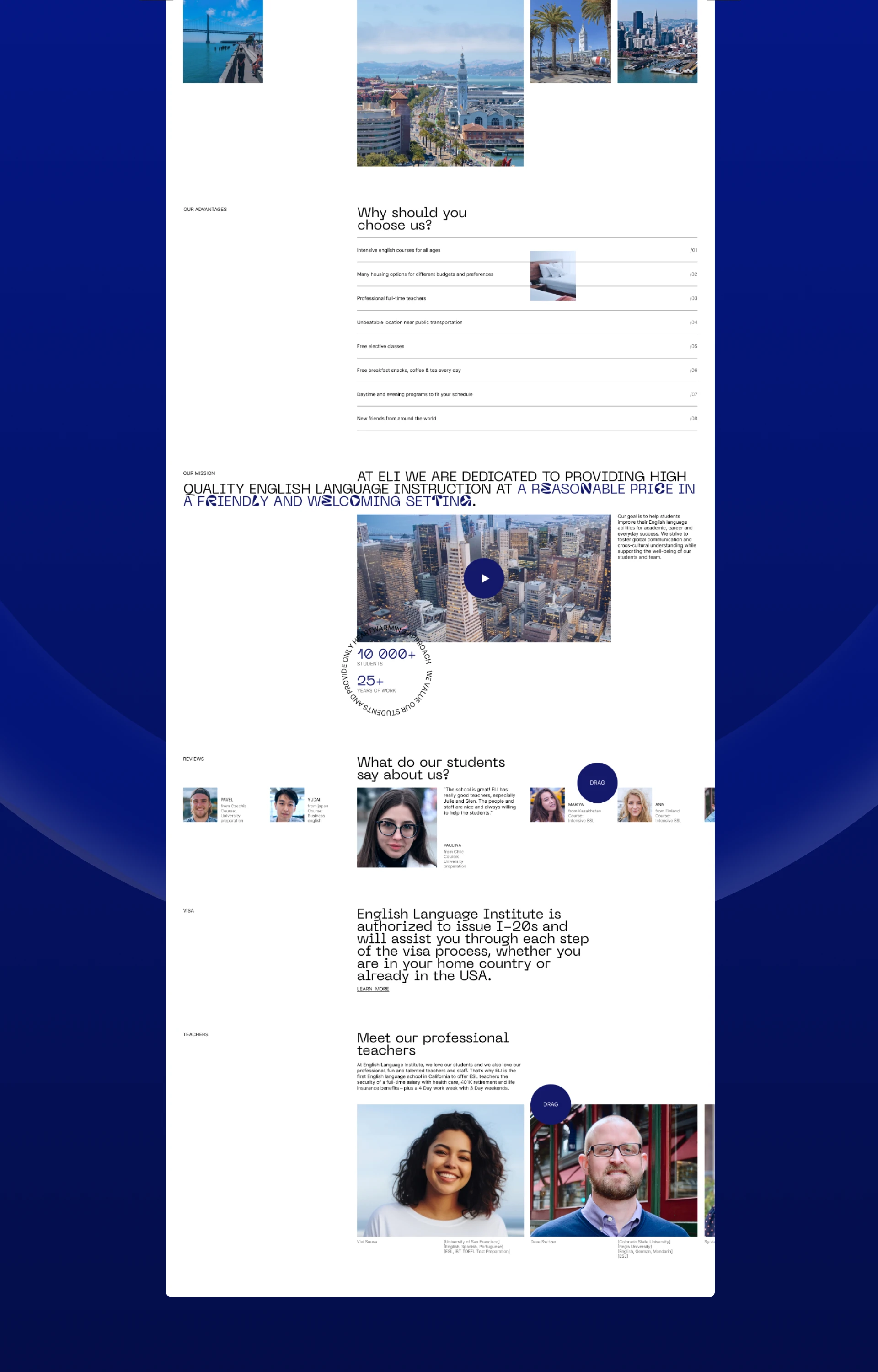English Language Institute | website redesign — Изображение №4 — Интерфейсы на Dprofile