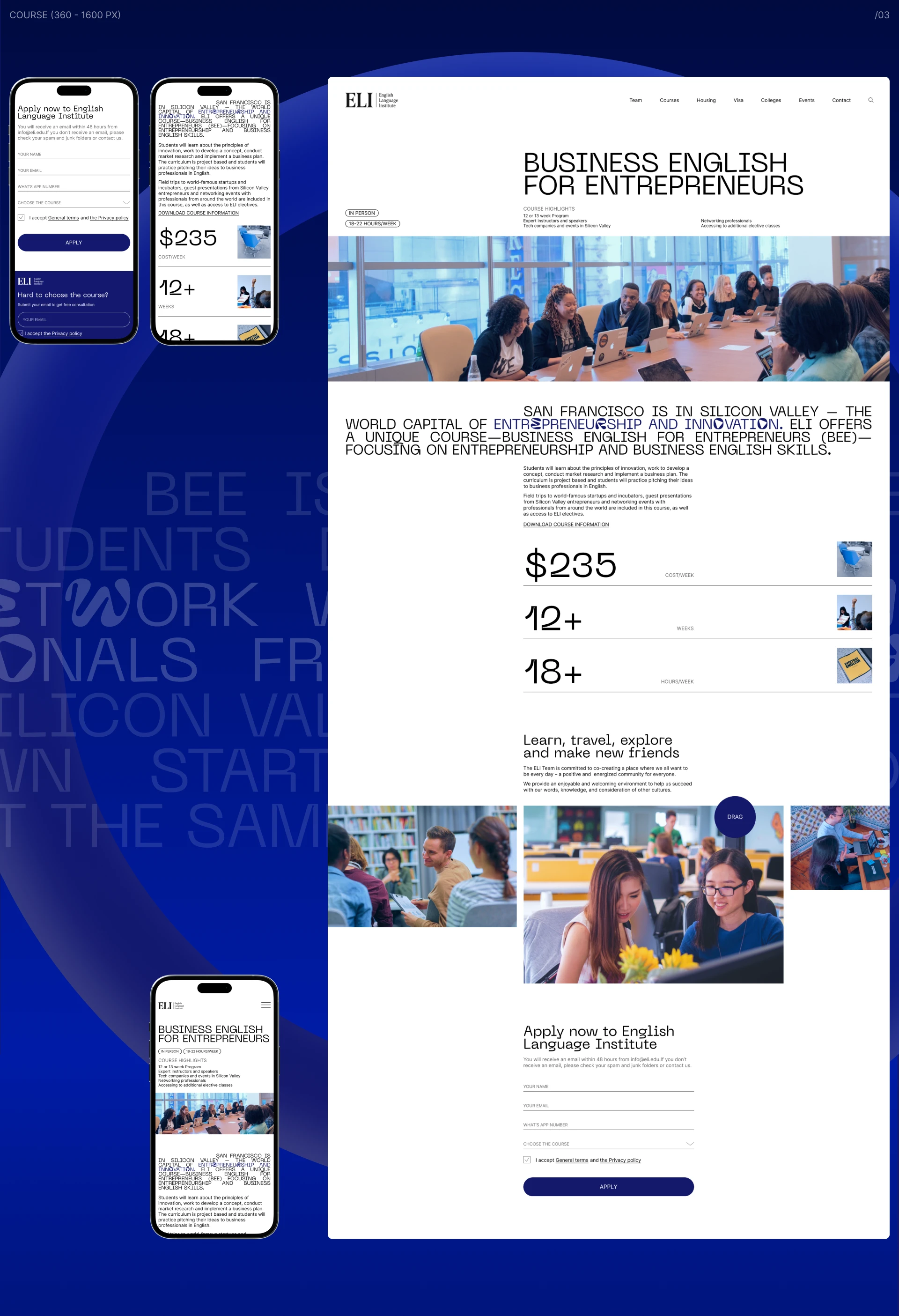 English Language Institute | website redesign — Изображение №8 — Интерфейсы на Dprofile