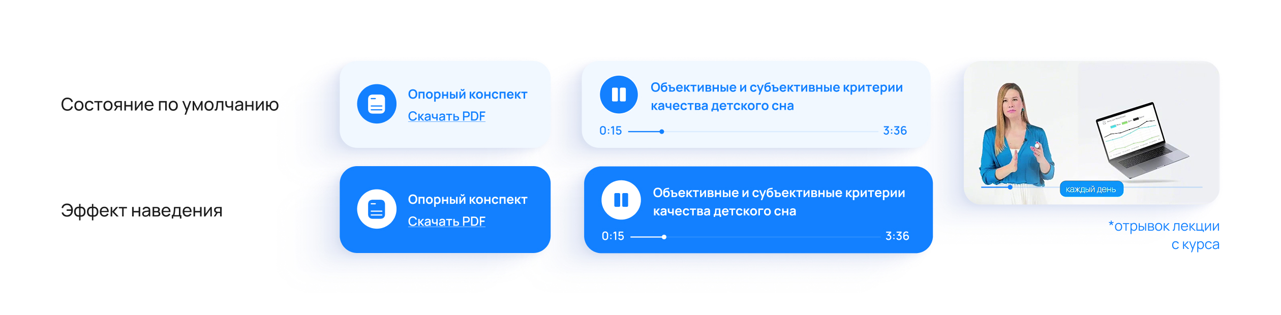 BabySleepConsult | Редизайн образовательной платформы — Изображение №3 — Интерфейсы, Брендинг на Dprofile