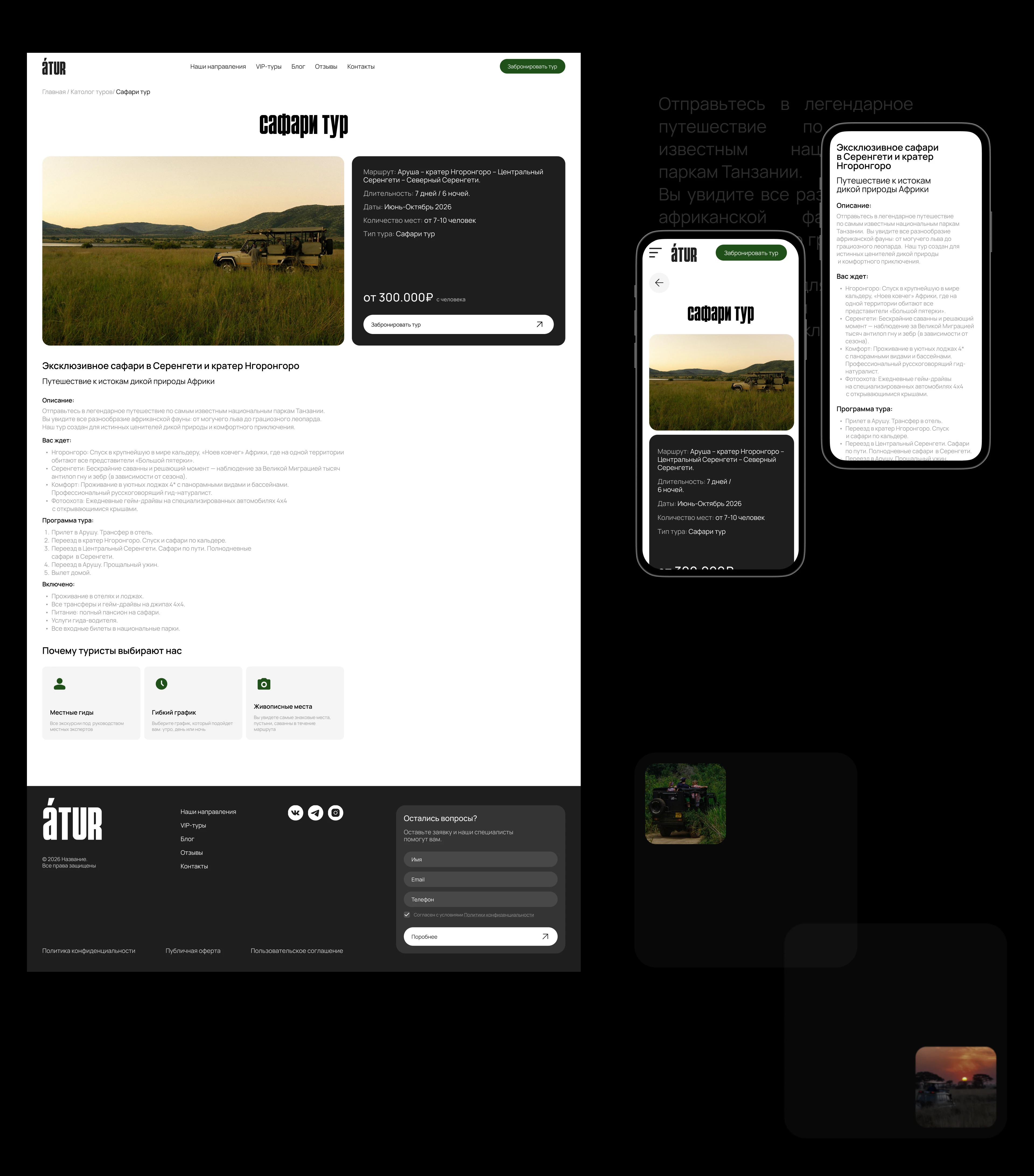 Africa Travel Website — Изображение №10 — Интерфейсы на Dprofile