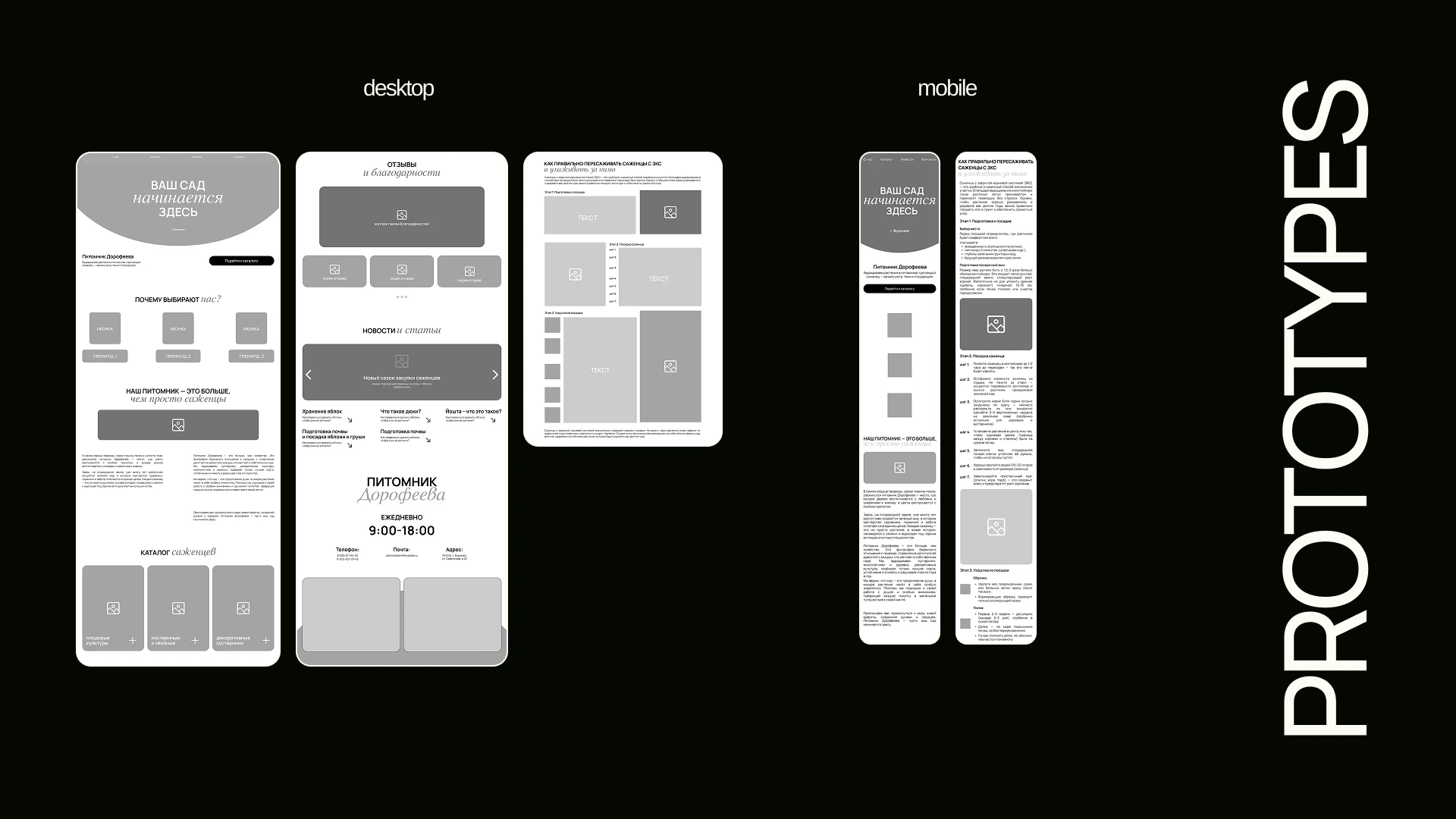 САЙТ НА TILDA | Питомник Дорофеева — Изображение №5 — Интерфейсы на Dprofile