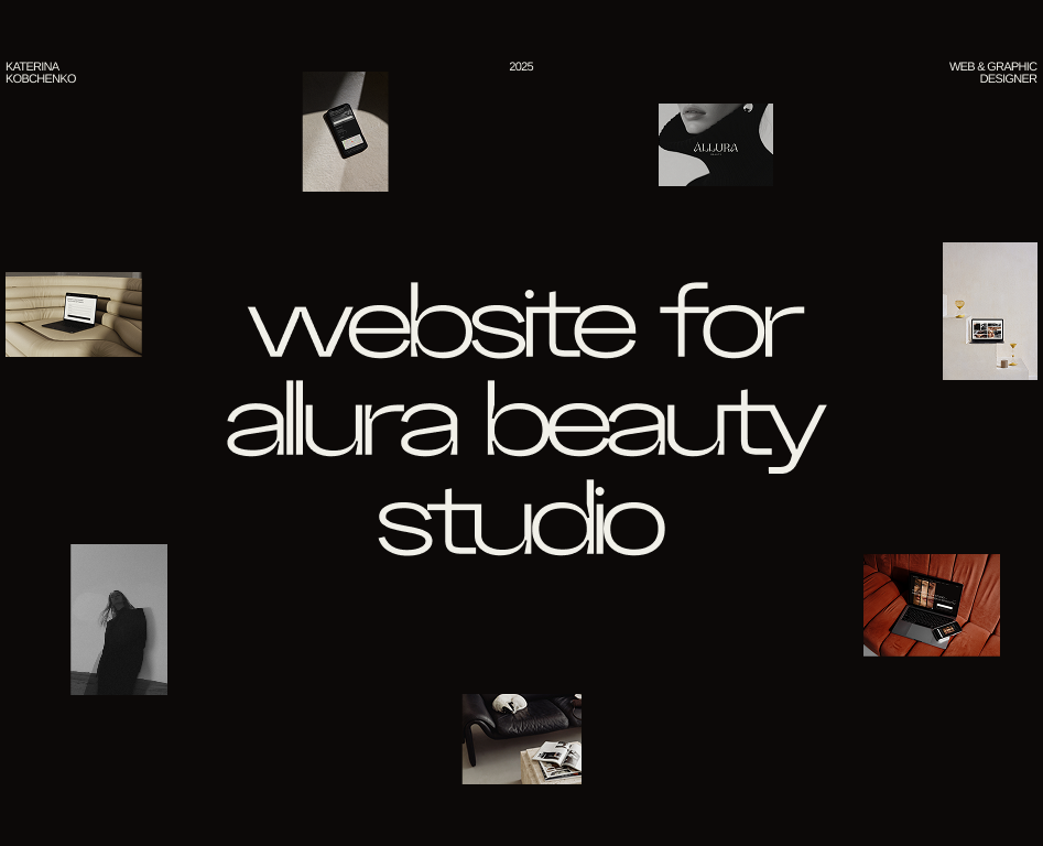 WEBSITE DESIGN FOR ALLURA BEAUTY STUDIO — Интерфейсы, Брендинг на Dprofile