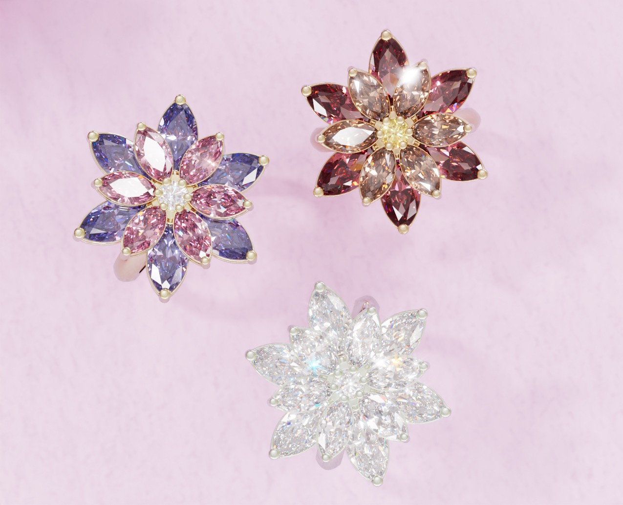 Flower ring: product visualization — 3D, Анимация на Dprofile