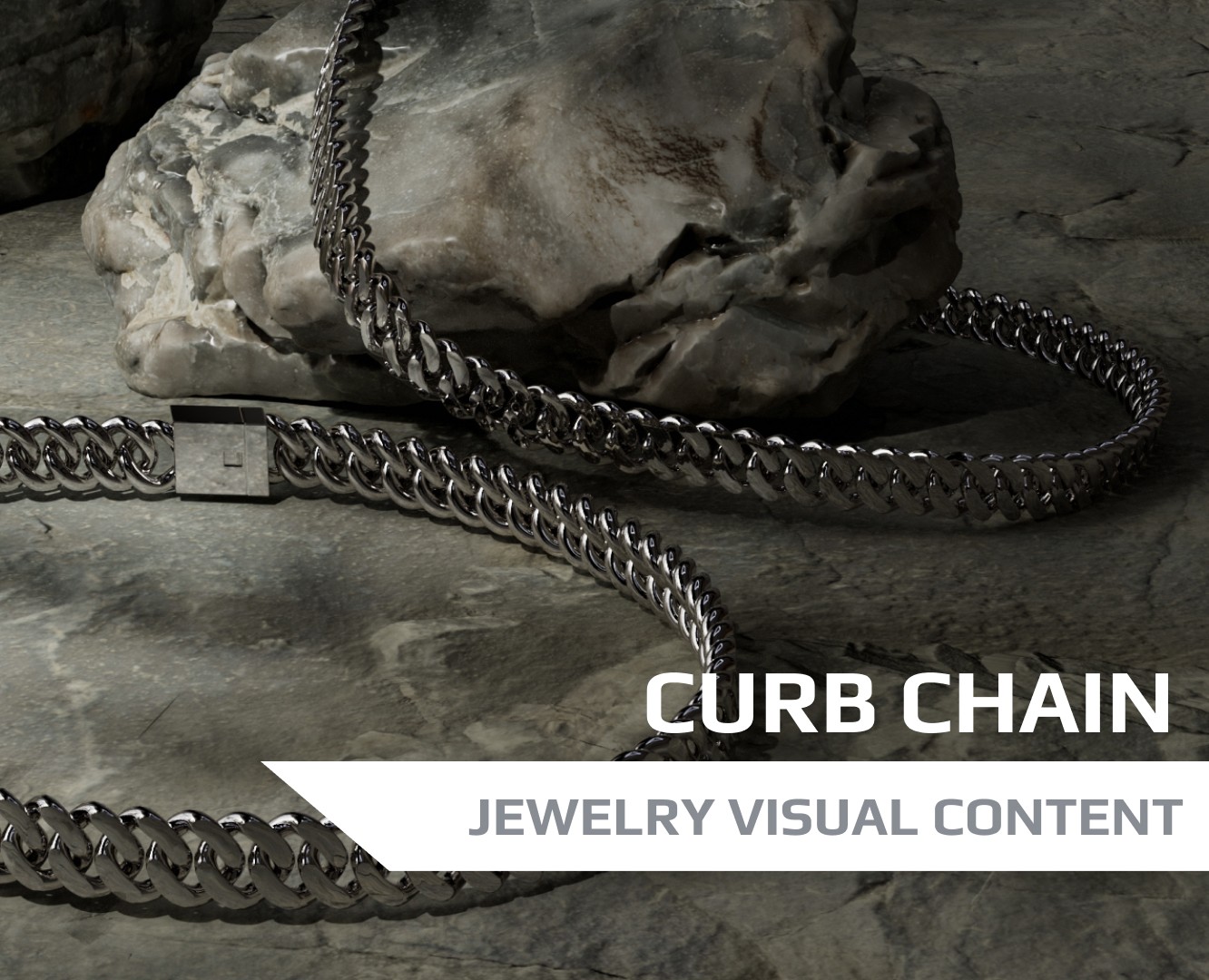 Curb Chain — 3D-визуализация ювелирной цепочки — 3D, Анимация на Dprofile