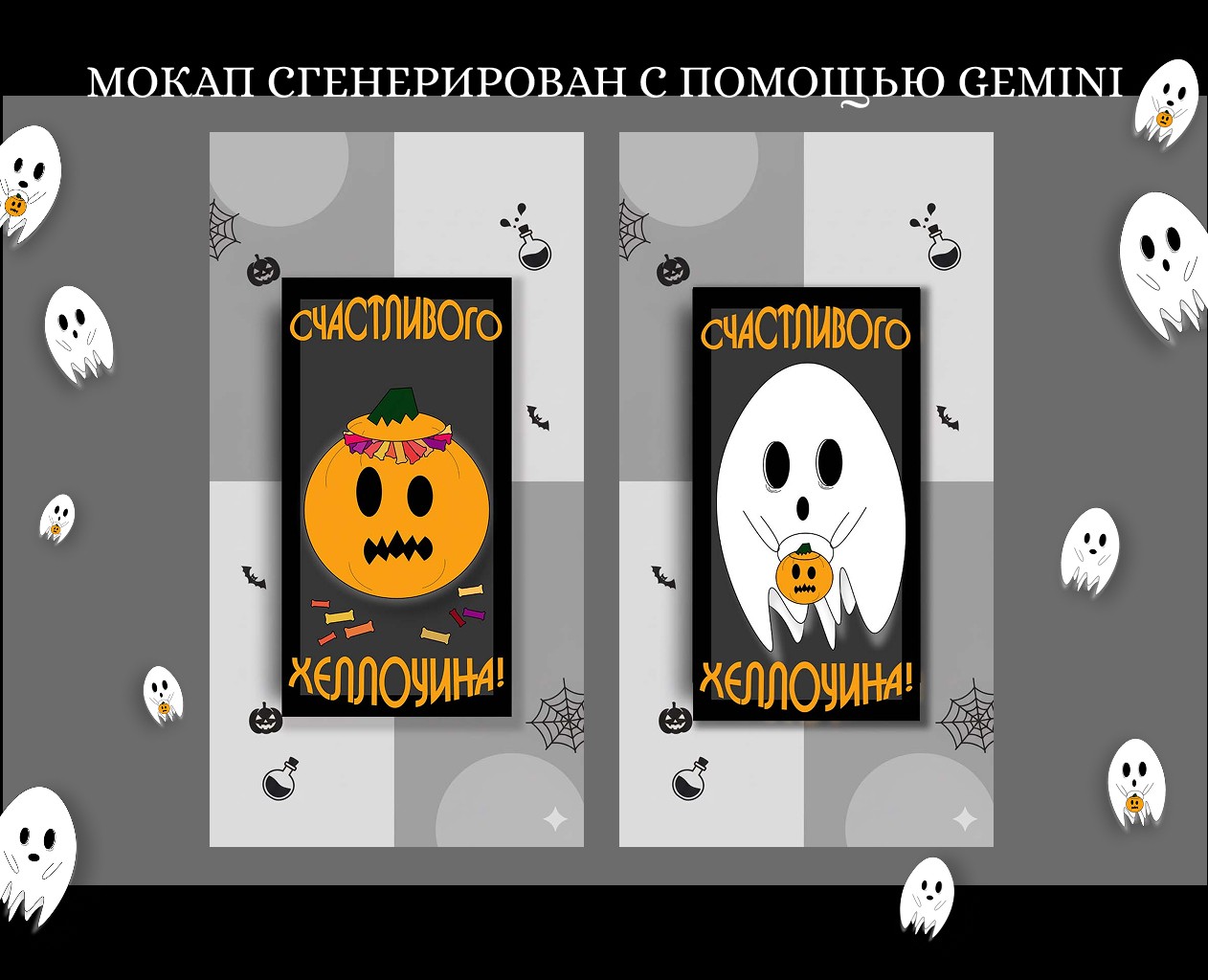 Открытки к Хэллоуину — Иллюстрация, Графика на Dprofile