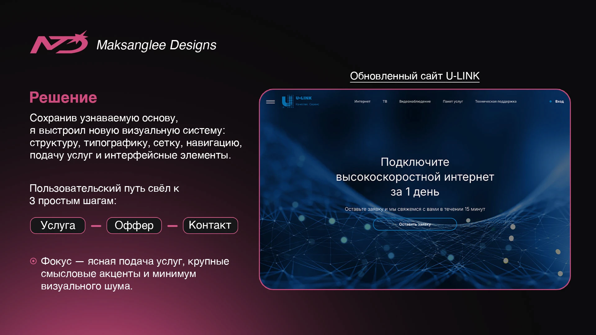 WEBSITE FOR U-LINK — Изображение №2 — Интерфейсы, Брендинг на Dprofile