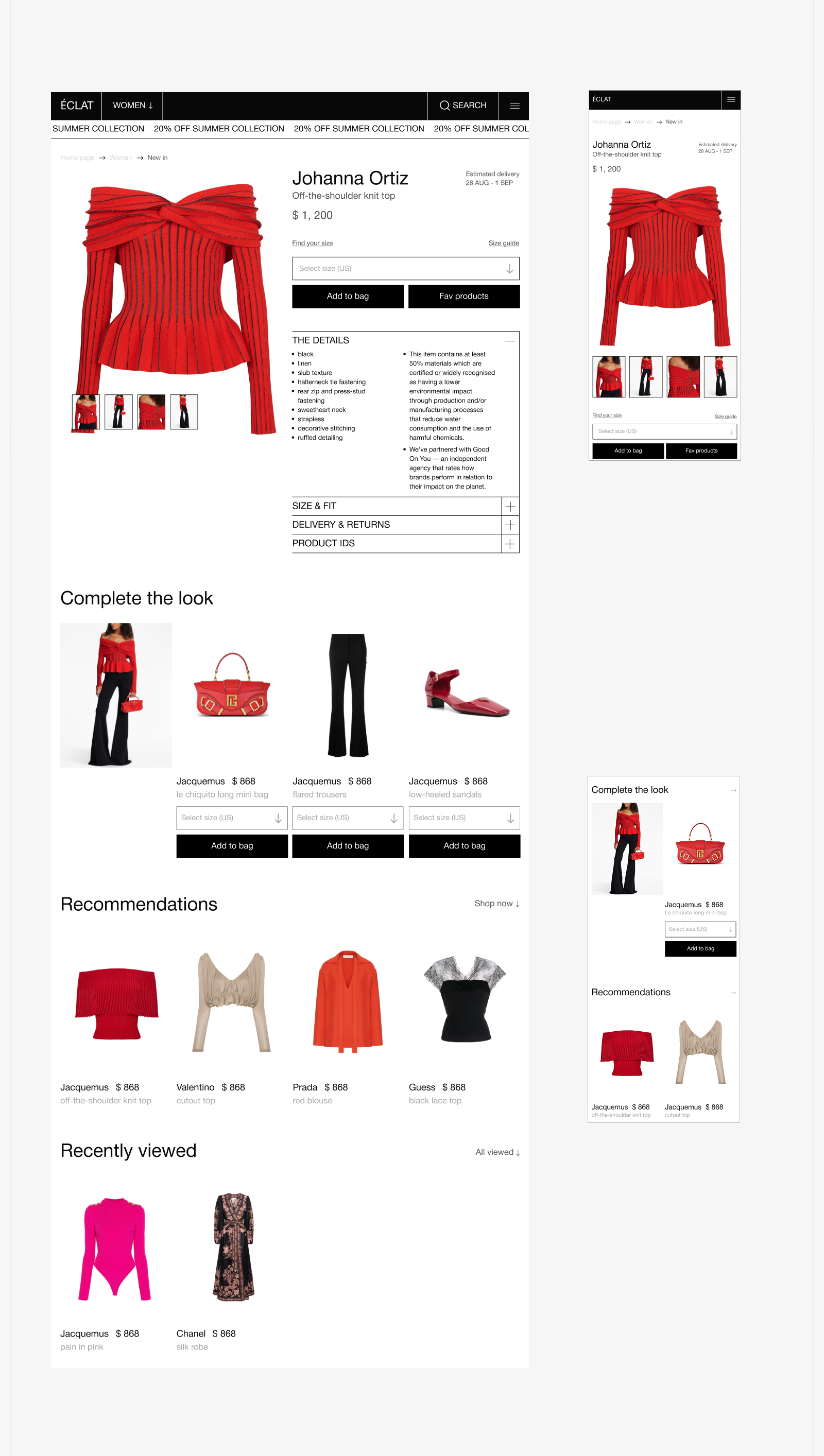 Интернет-магазин одежды — Изображение №8 — Интерфейсы на Dprofile