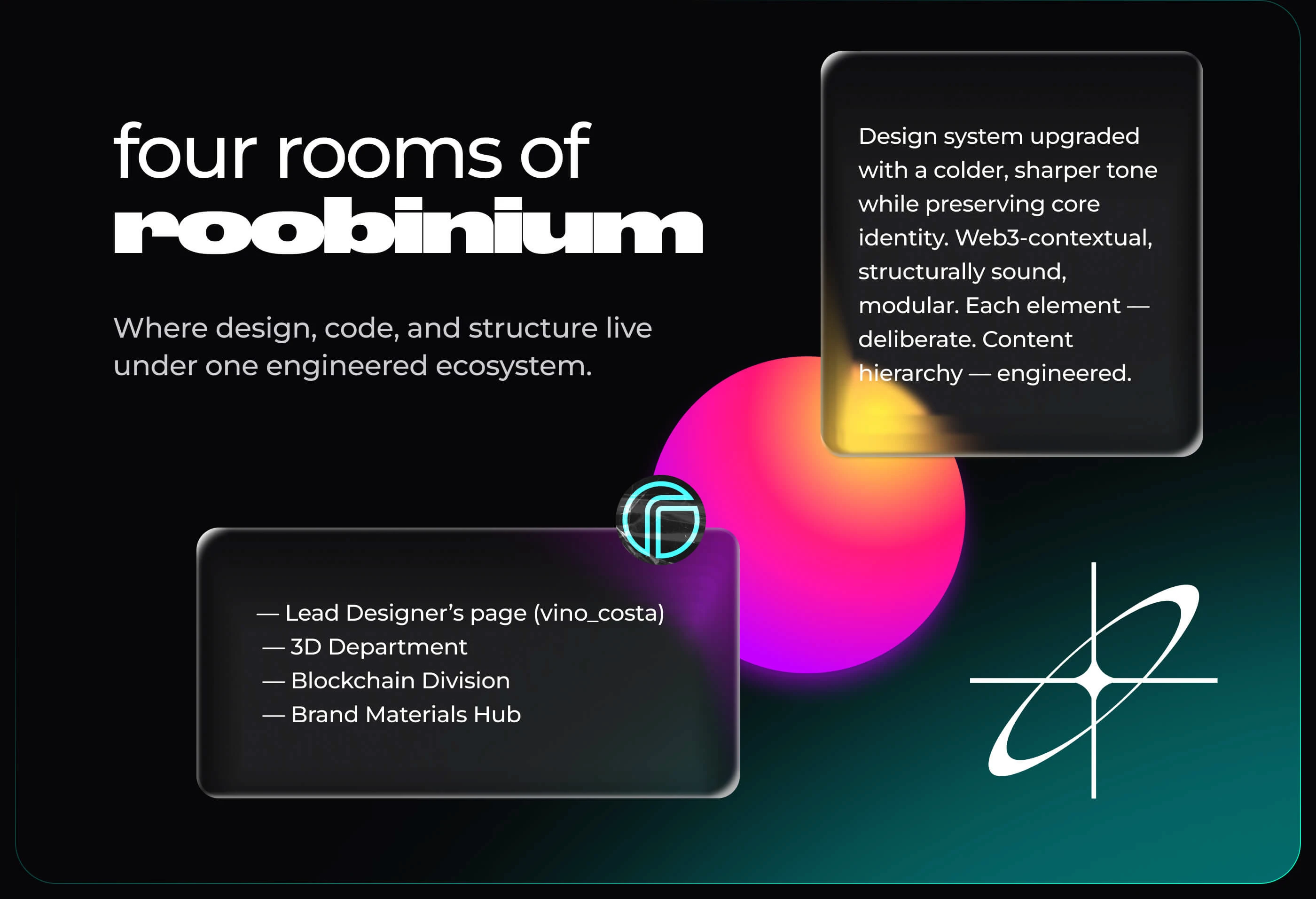 Roobinium 2.0 — обновление сайта дизайн-студии Web3 / Game / AI — Изображение №14 — Интерфейсы, Брендинг на Dprofile