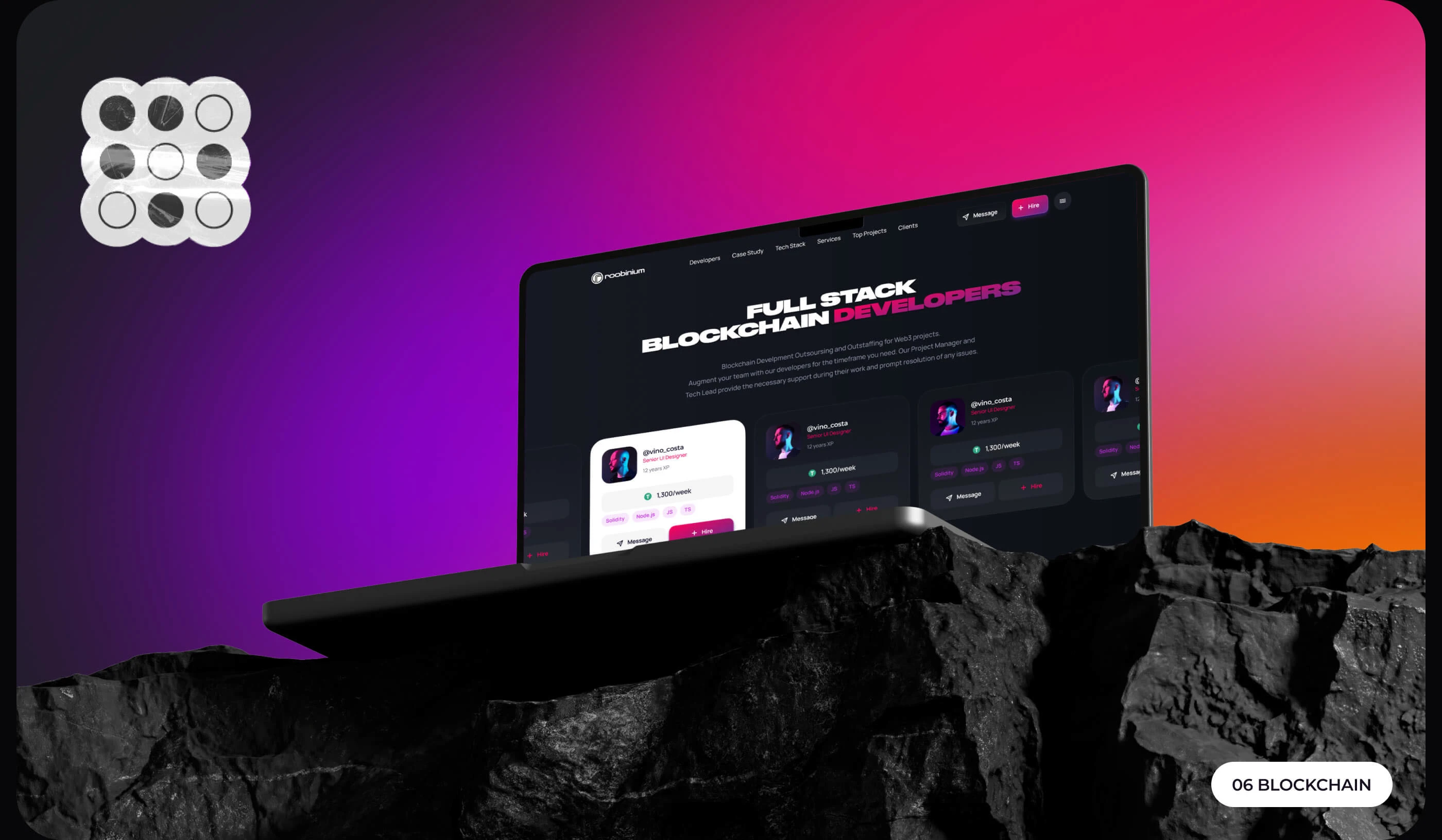 Roobinium 2.0 — обновление сайта дизайн-студии Web3 / Game / AI — Изображение №6 — Интерфейсы, Брендинг на Dprofile