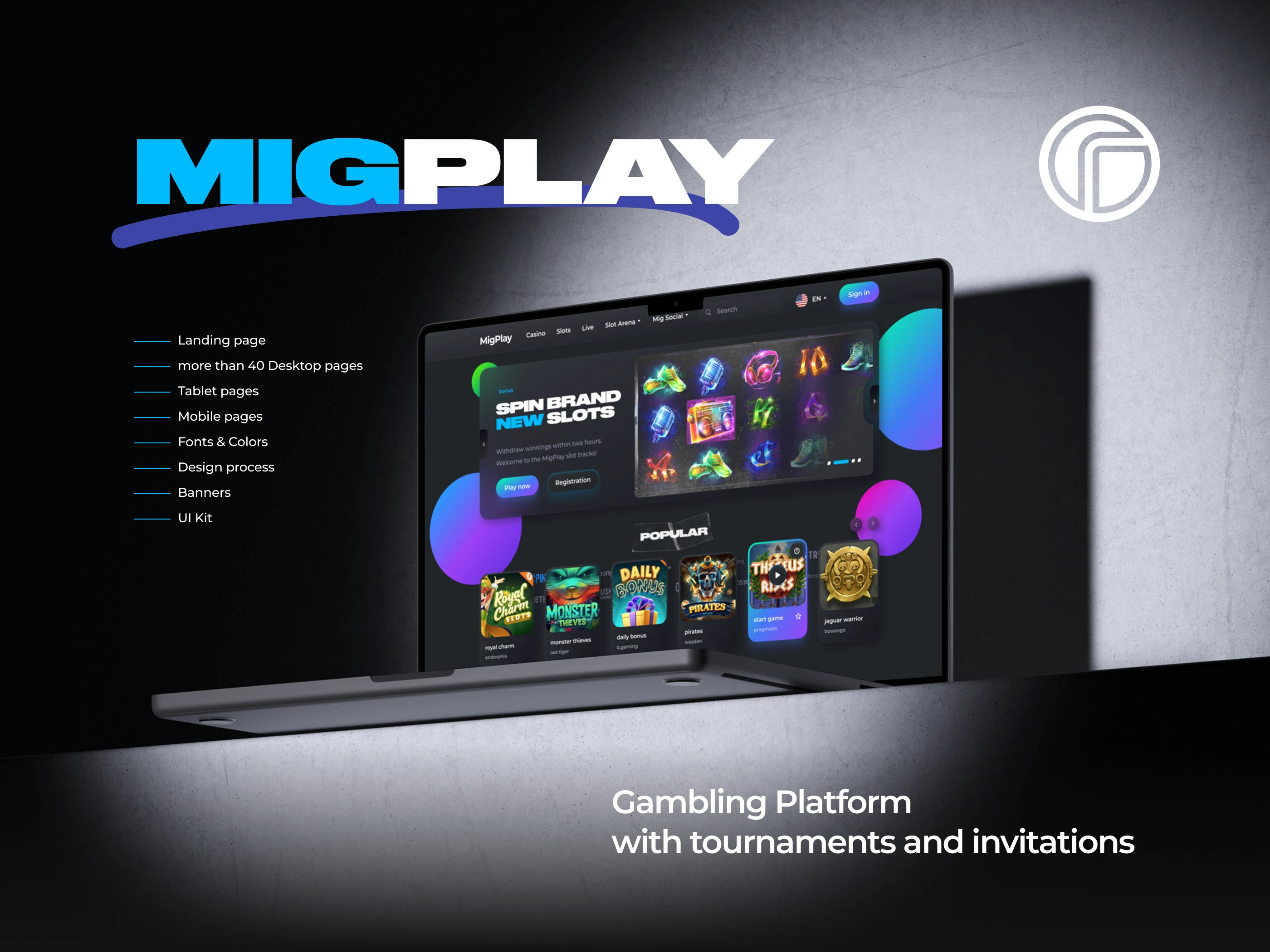 Casino слоты UX/UI — Landing & P2E пользовательский опыт — Изображение №1 — Интерфейсы на Dprofile