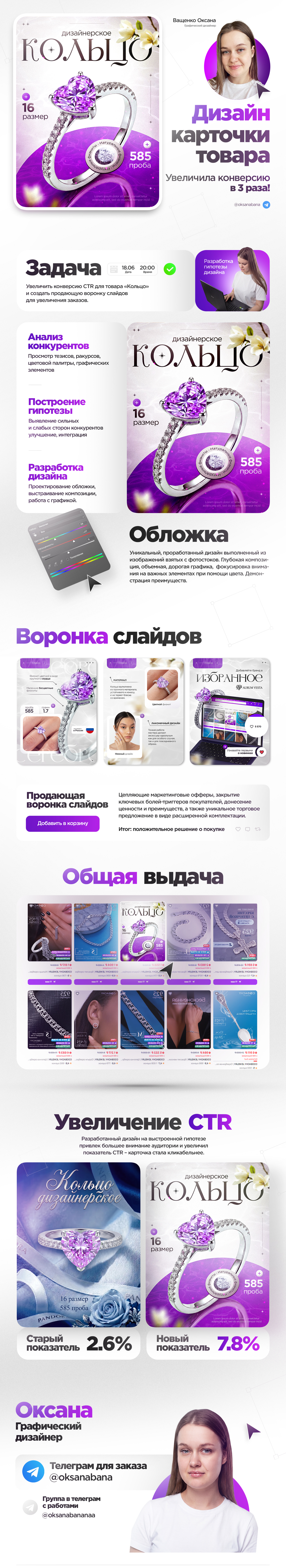Карточка товара 2026 Кольцо — Изображение №1 — Графика, Маркетинг на Dprofile