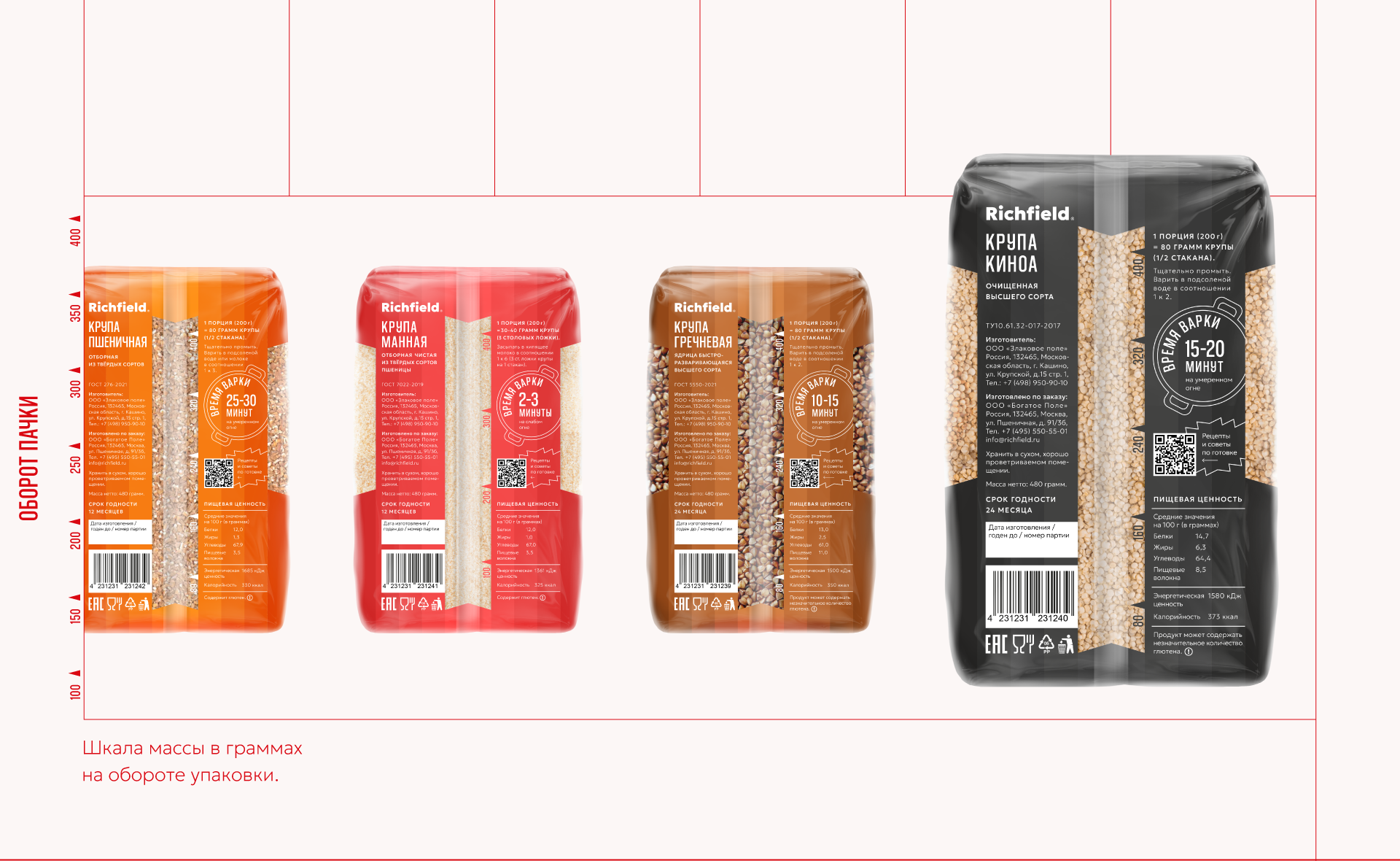 Крупы и макароны Richfield — Изображение №5 — Брендинг на Dprofile