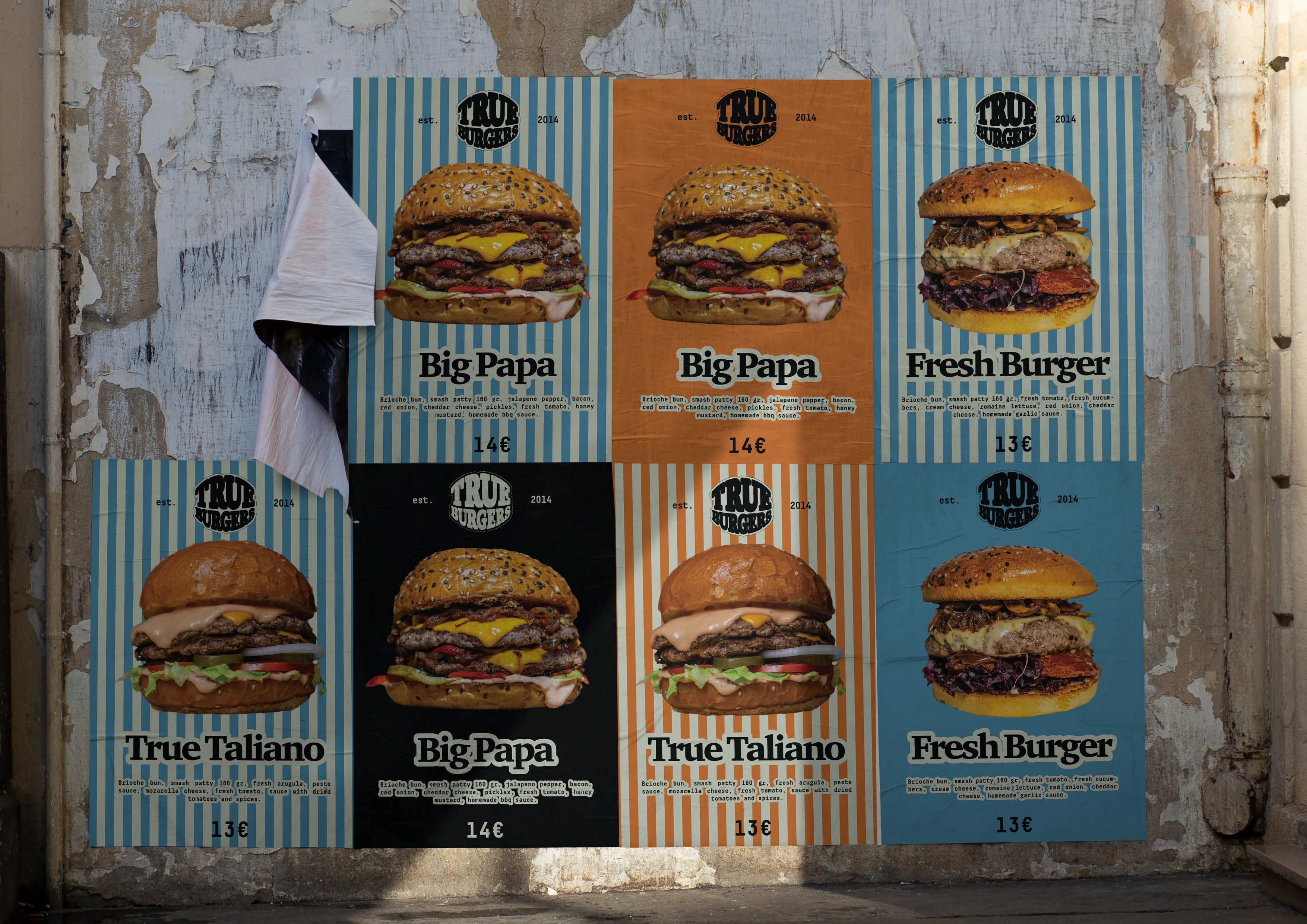 Айдентика True Burgers// identity design — Изображение №15 — Брендинг на Dprofile