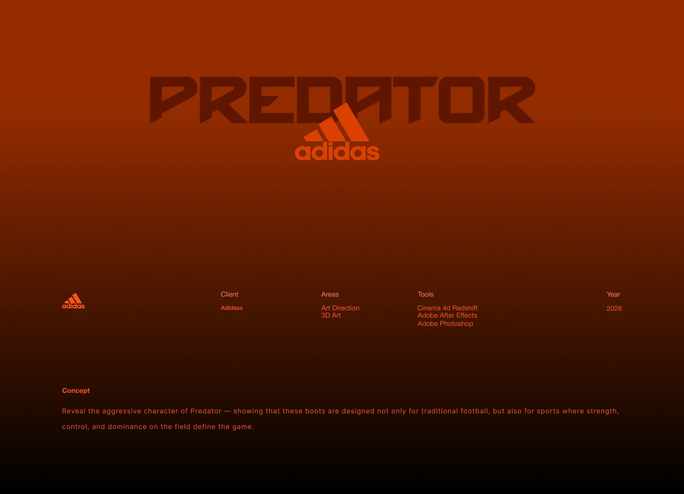 Adidas Predator — Изображение №1 — Иллюстрация, 3D на Dprofile