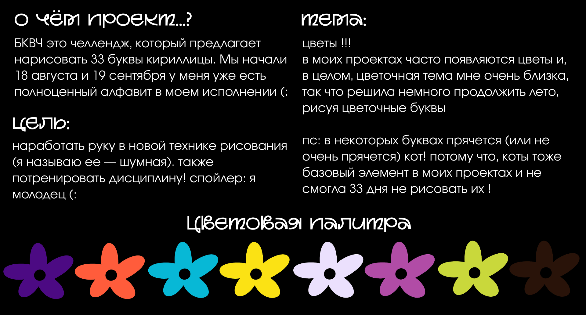 буквальный челлендж || цветочный алфавит 2025 — Изображение №2 — Иллюстрация на Dprofile