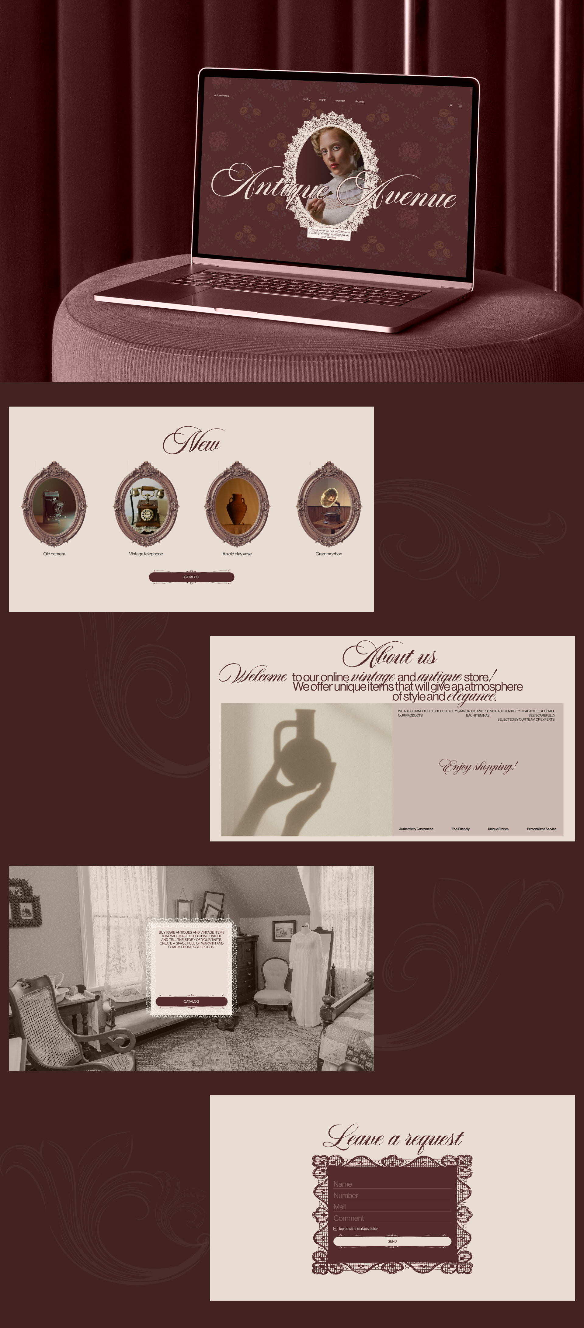 Online store of antiques and vintage items — Изображение №3 — Интерфейсы, Брендинг на Dprofile