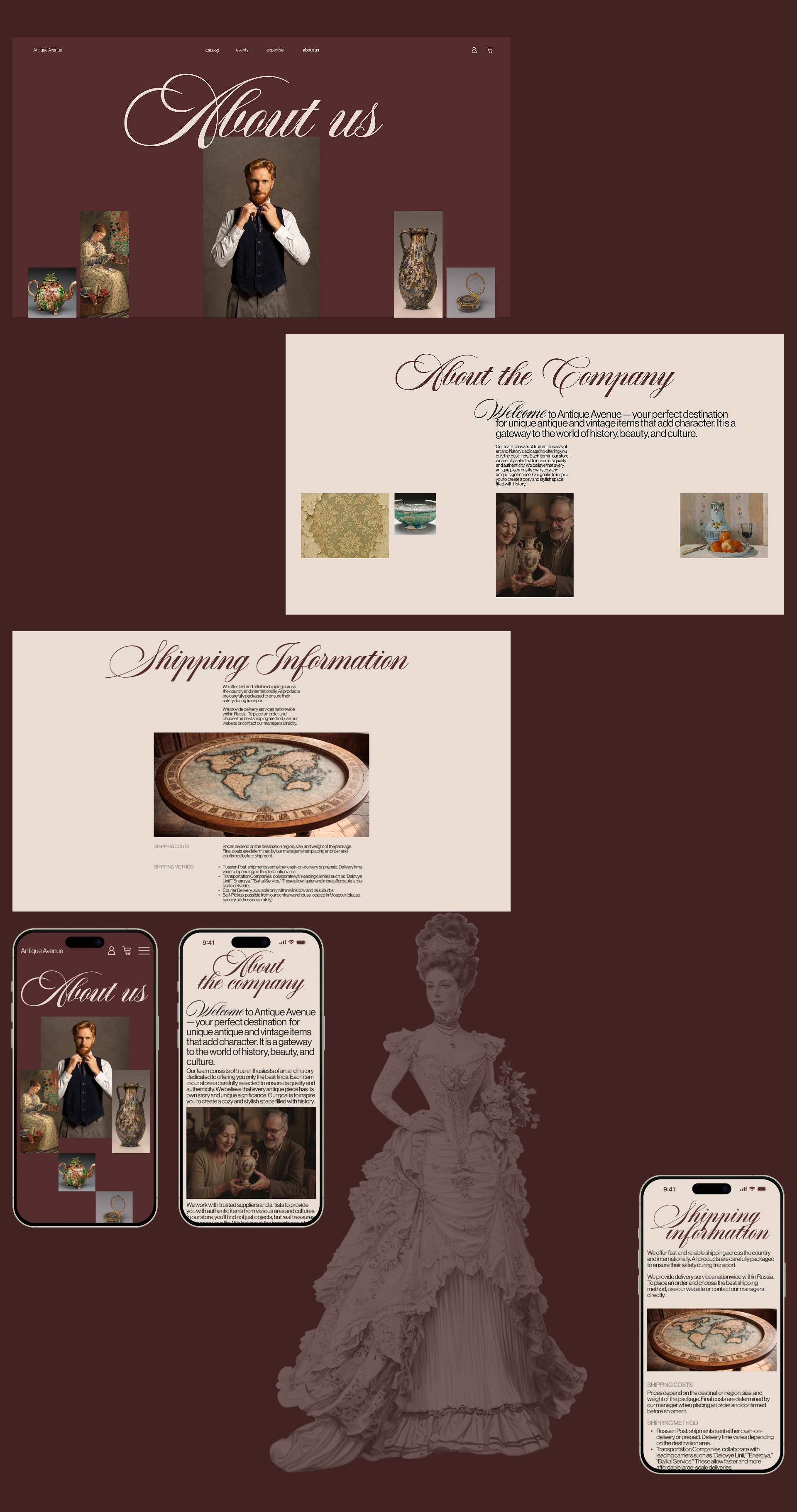 Online store of antiques and vintage items — Изображение №14 — Интерфейсы, Брендинг на Dprofile