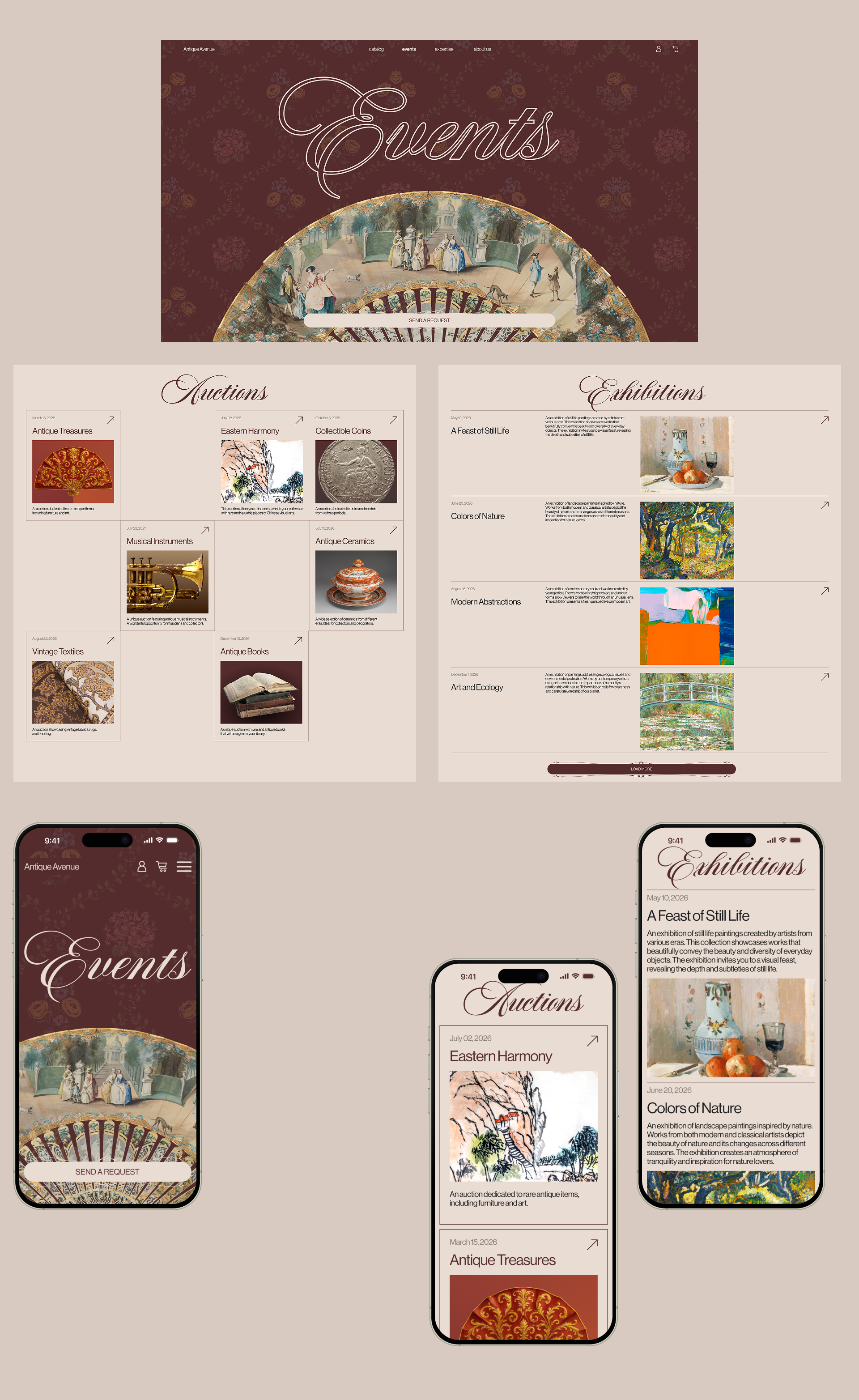 Online store of antiques and vintage items — Изображение №10 — Интерфейсы, Брендинг на Dprofile