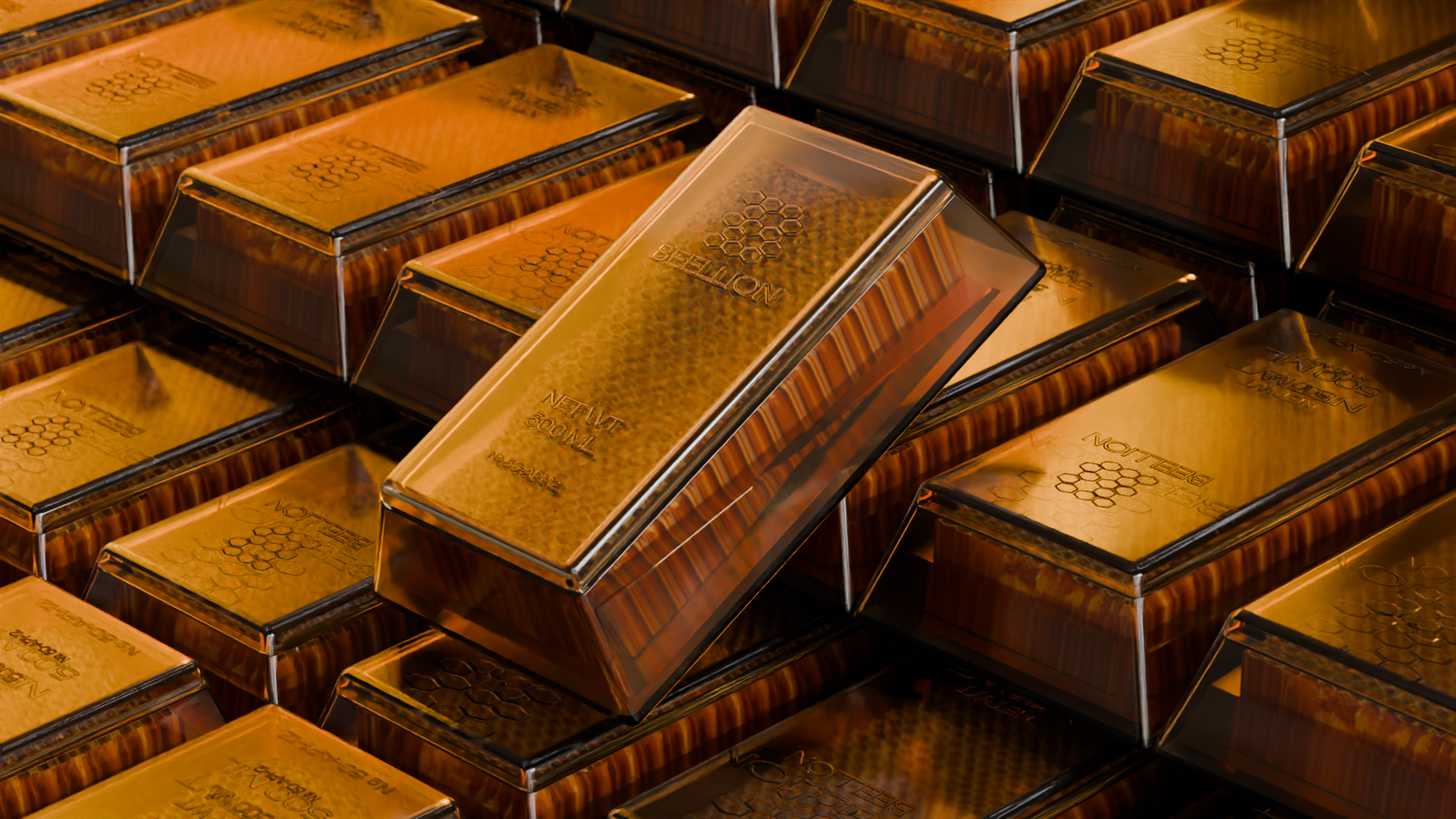 Мёд BEELLION — это золото, добытое ульем — Изображение №5 — Брендинг, 3D на Dprofile