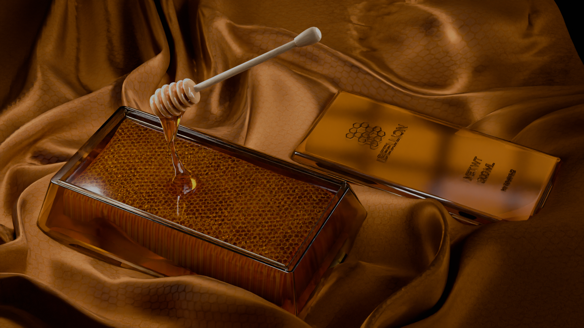 Мёд BEELLION — это золото, добытое ульем — Изображение №4 — Брендинг, 3D на Dprofile