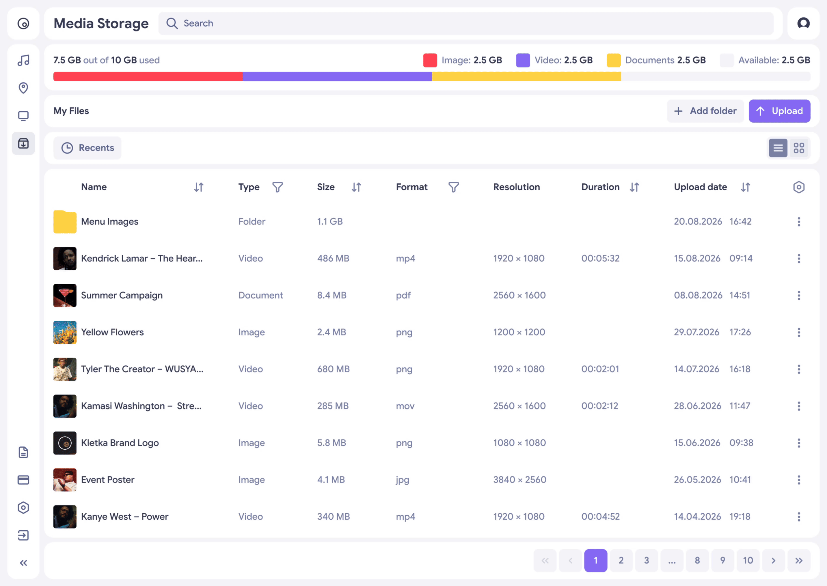 MEDIA STORAGE | PRODUCT, UX/UI DESIGN — Изображение №24 — Интерфейсы на Dprofile