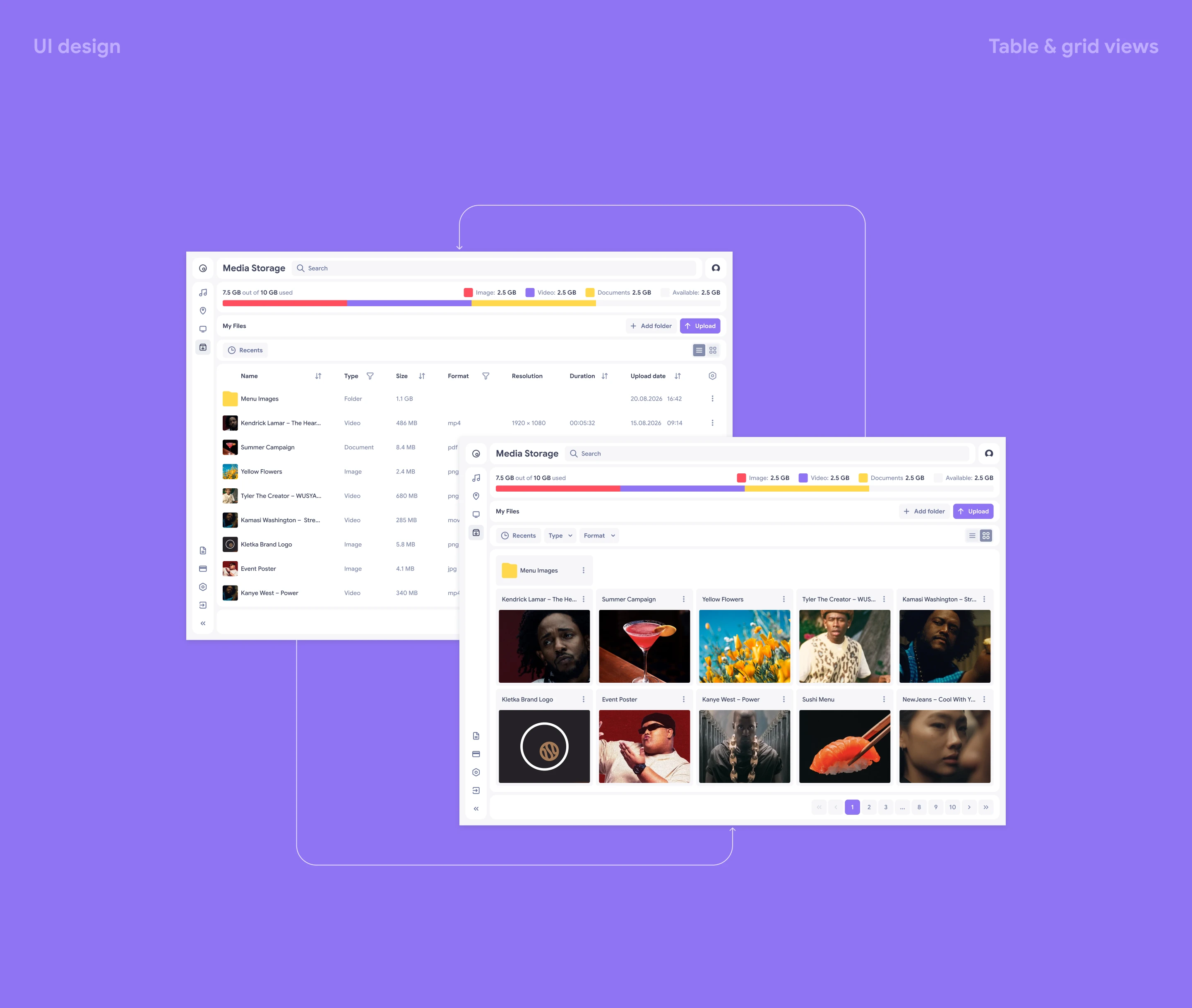 MEDIA STORAGE | PRODUCT, UX/UI DESIGN — Изображение №12 — Интерфейсы на Dprofile