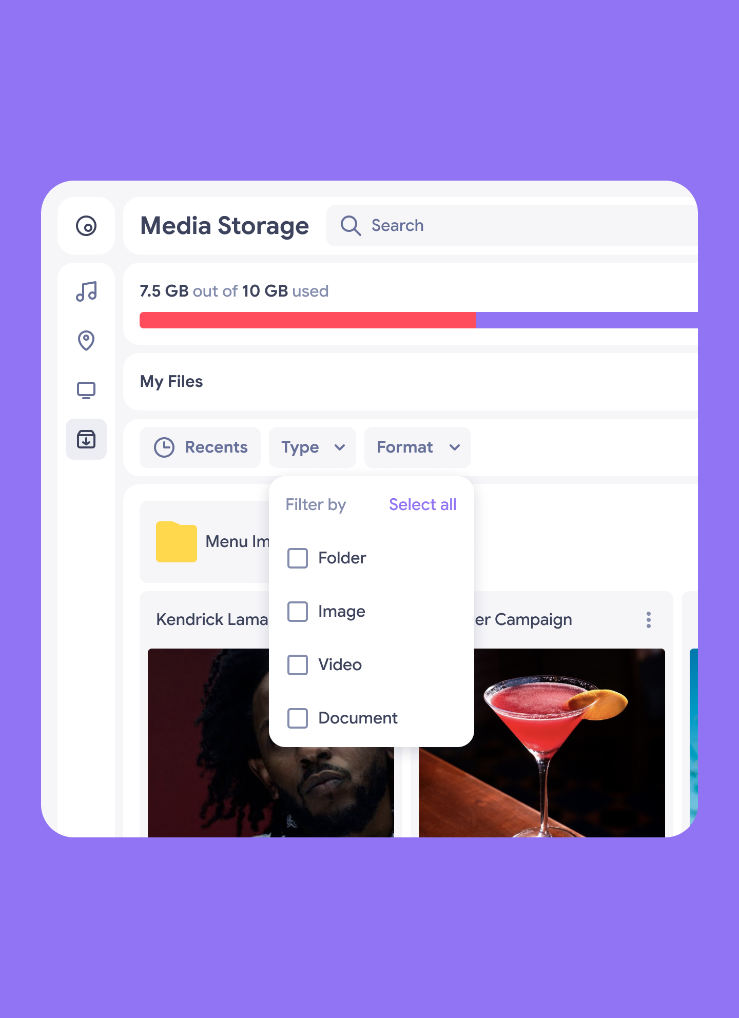 MEDIA STORAGE | PRODUCT, UX/UI DESIGN — Изображение №18 — Интерфейсы на Dprofile
