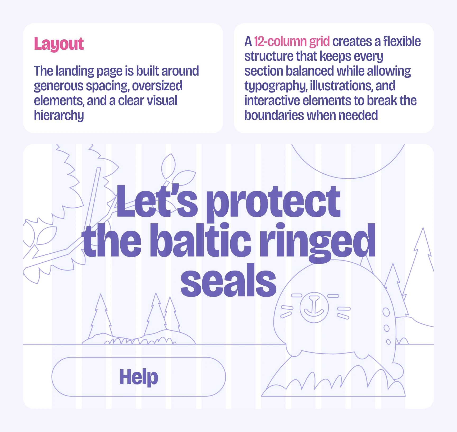 BALTIC SEALS | ILLUSTRATED LANDING — Изображение №2 — Интерфейсы, Иллюстрация на Dprofile