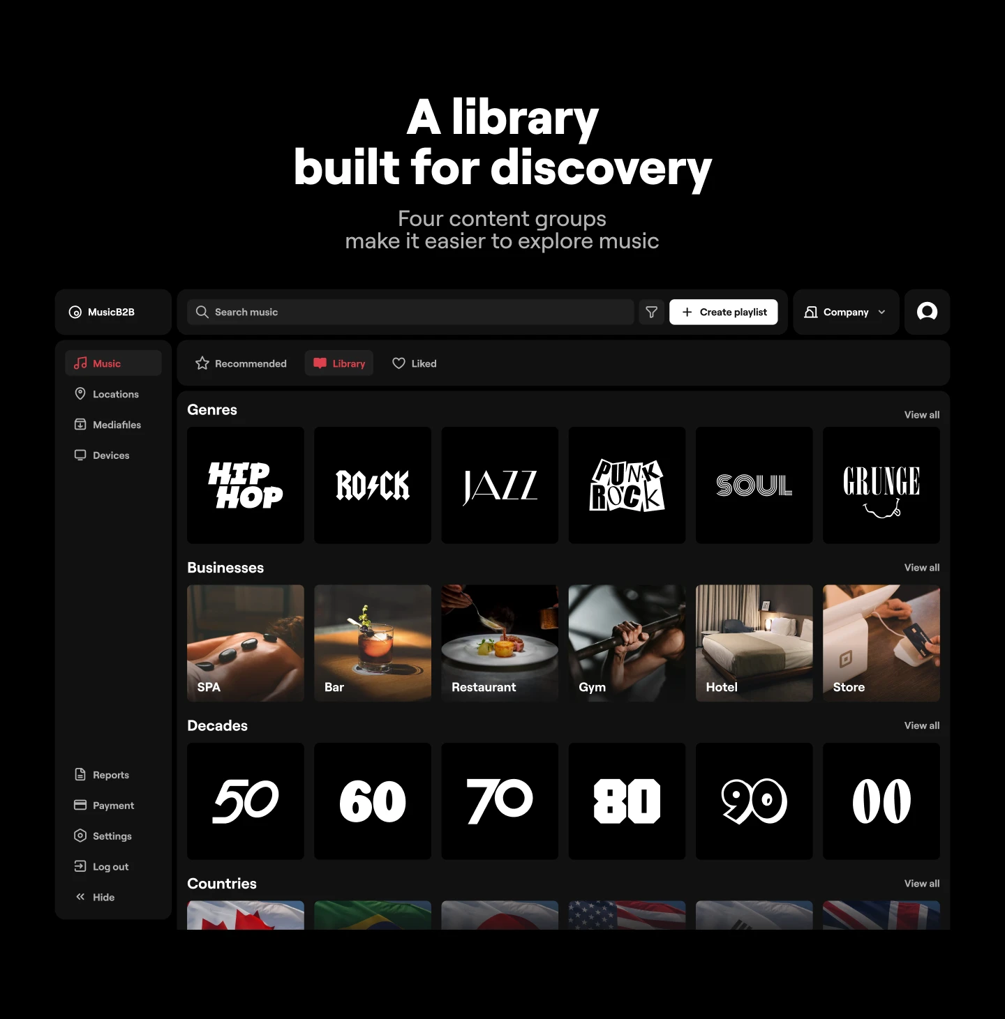 MUSIC DISCOVERY FOR BUSINESS | UX/UI & PRODUCT DESIGN — Изображение №14 — Интерфейсы на Dprofile