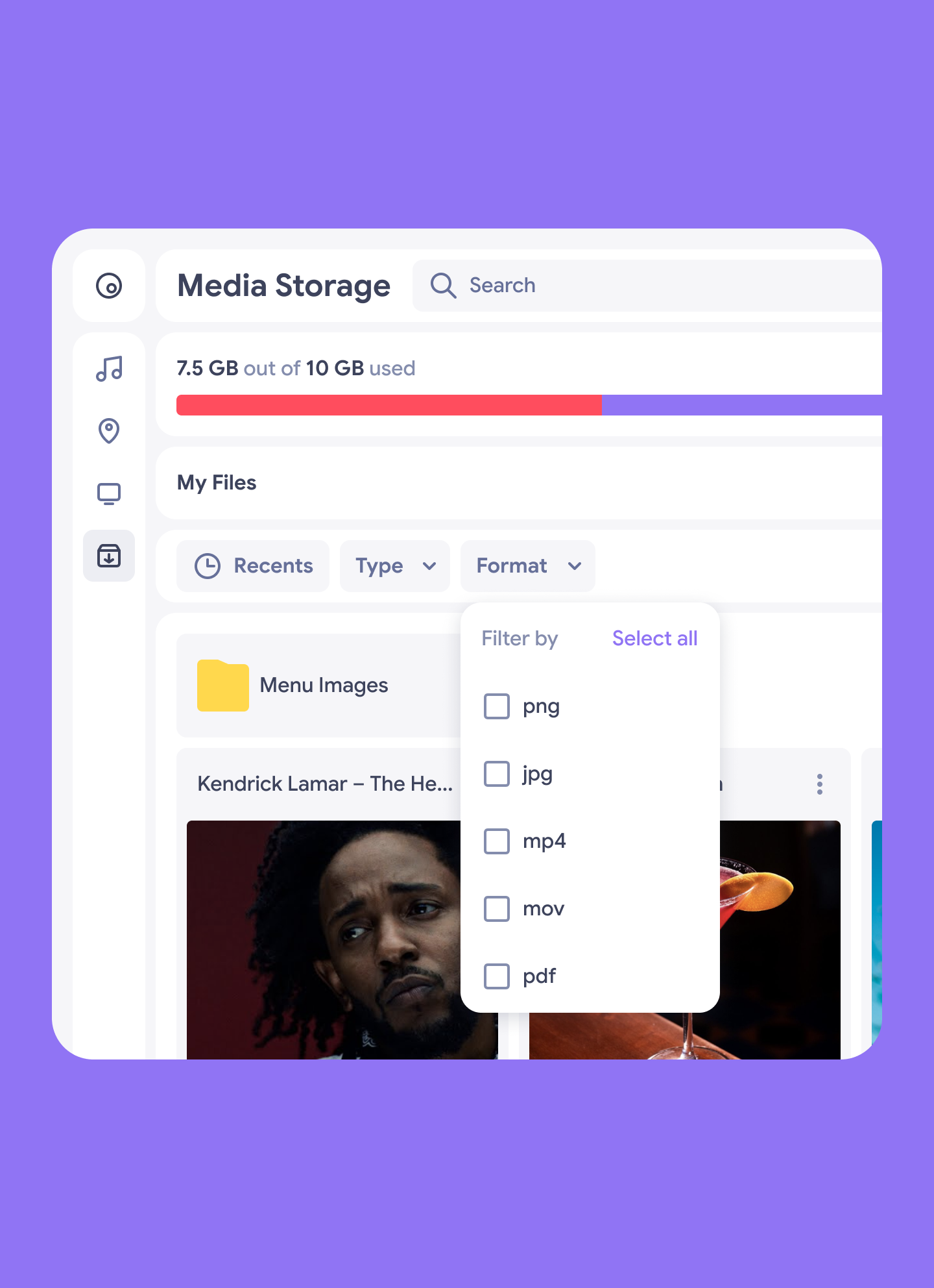 MEDIA STORAGE | PRODUCT, UX/UI DESIGN — Изображение №19 — Интерфейсы на Dprofile