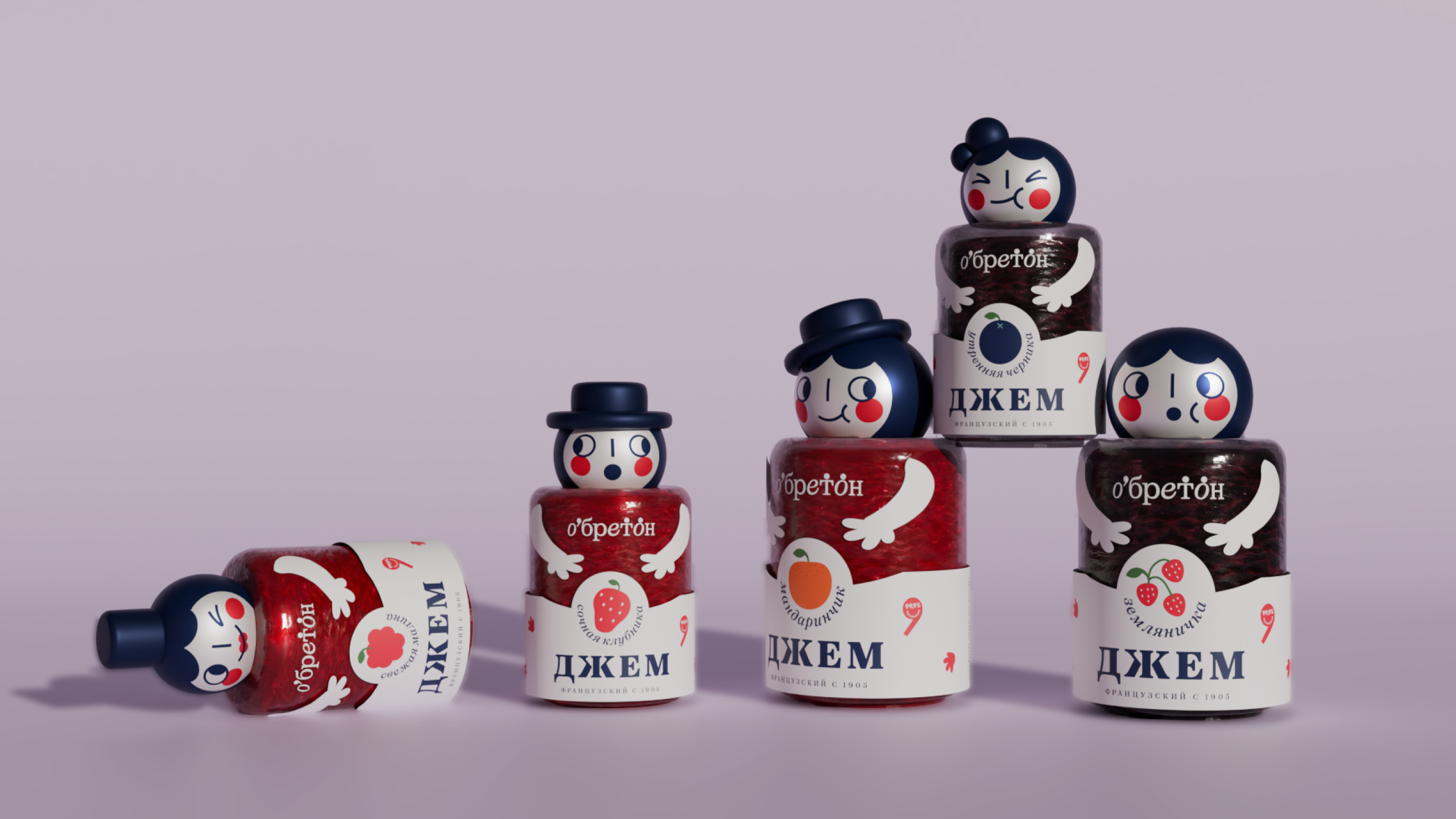 Упаковка джема O'бретон — Изображение №3 — Брендинг, 3D на Dprofile