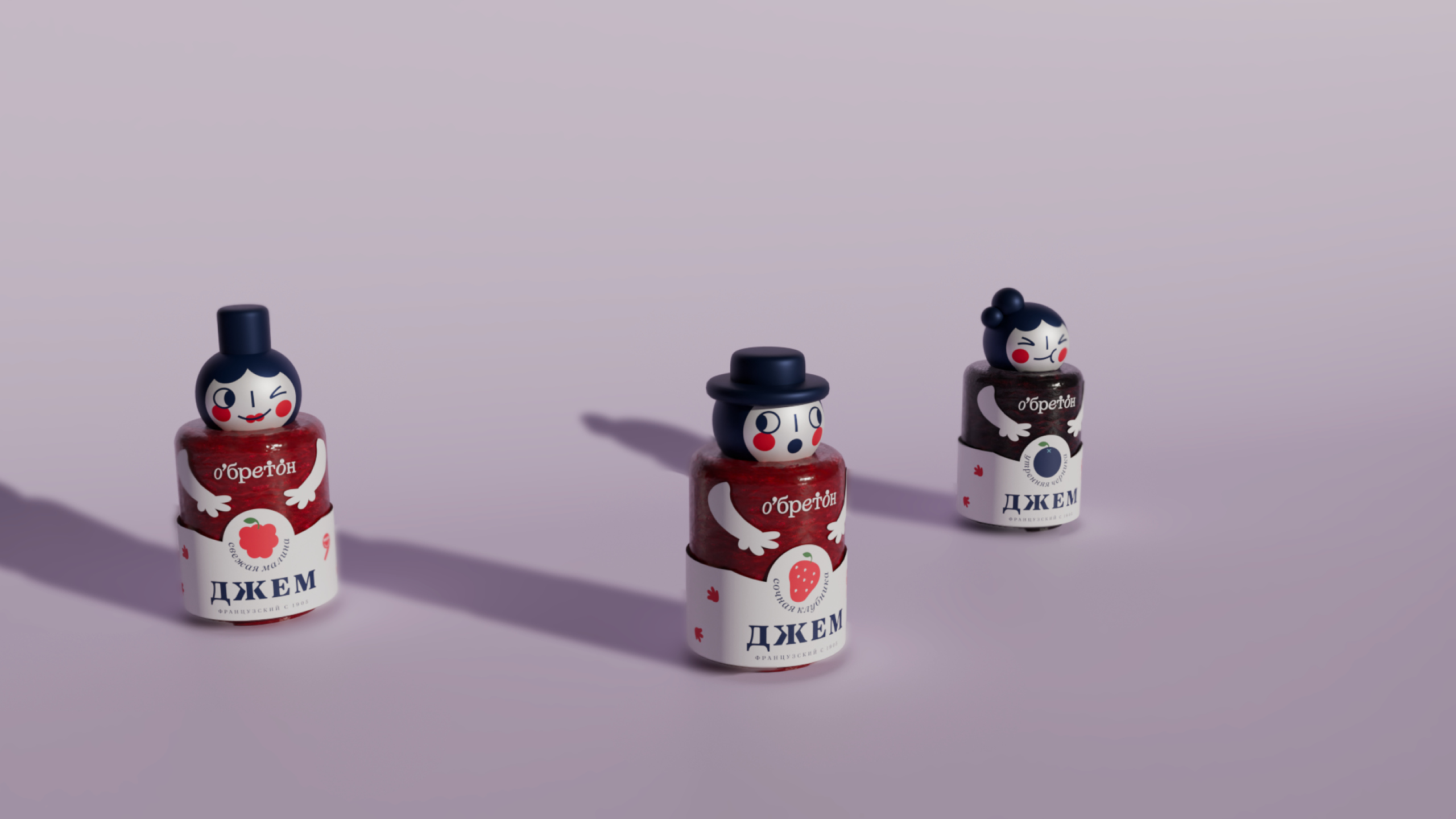 Упаковка джема O'бретон — Изображение №13 — Брендинг, 3D на Dprofile
