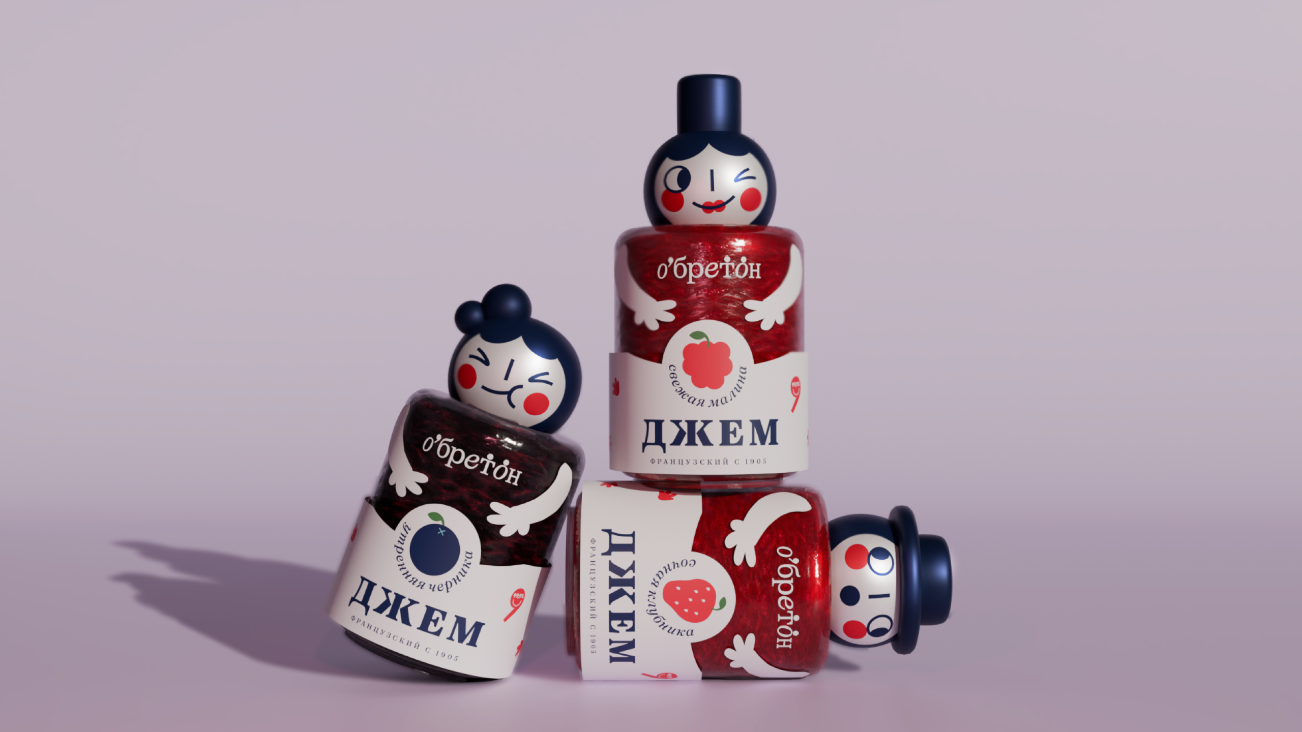 Упаковка джема O'бретон — Изображение №5 — Брендинг, 3D на Dprofile