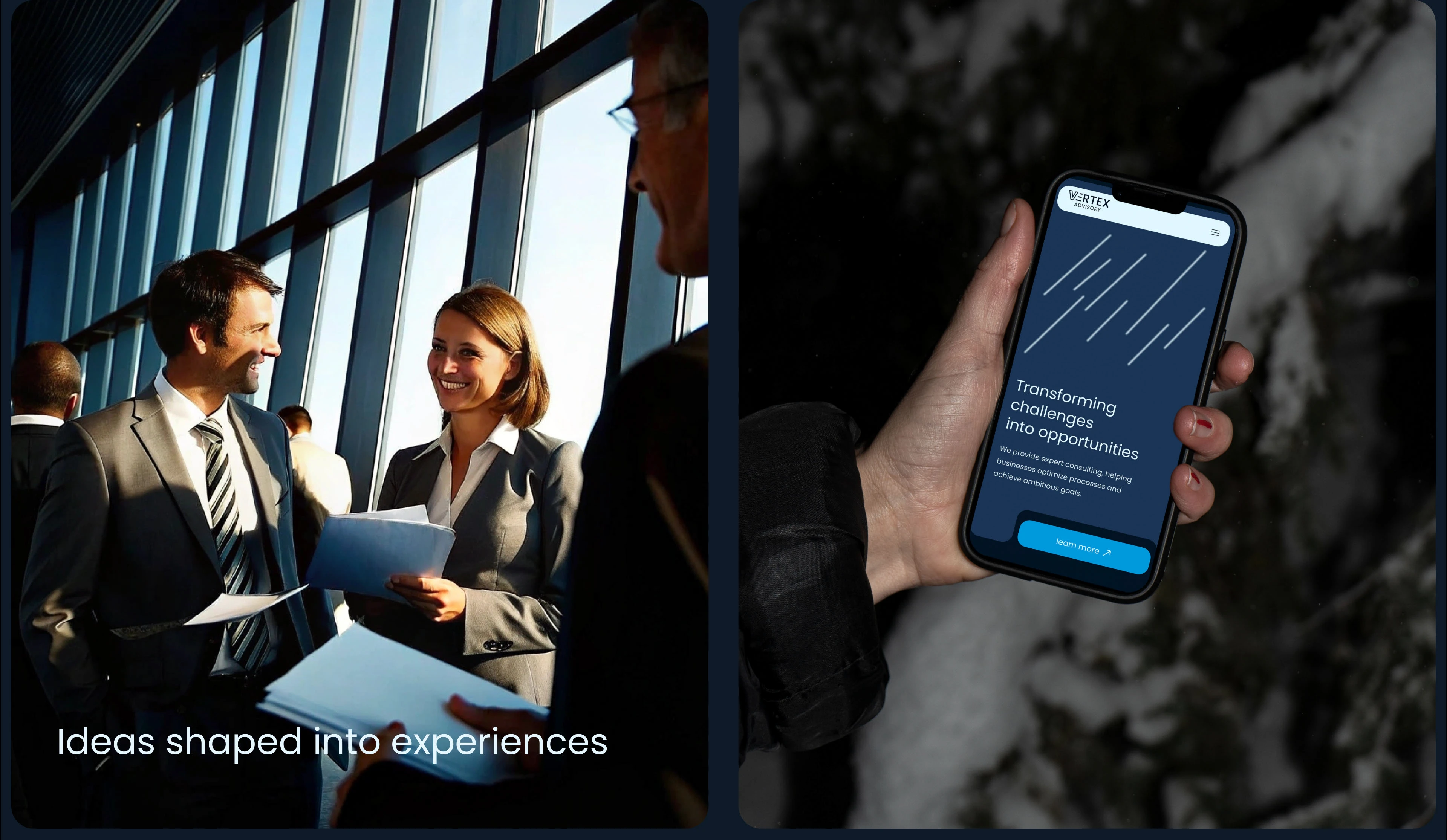 VERTEX advisory | Corporate Website — Изображение №5 — Интерфейсы на Dprofile