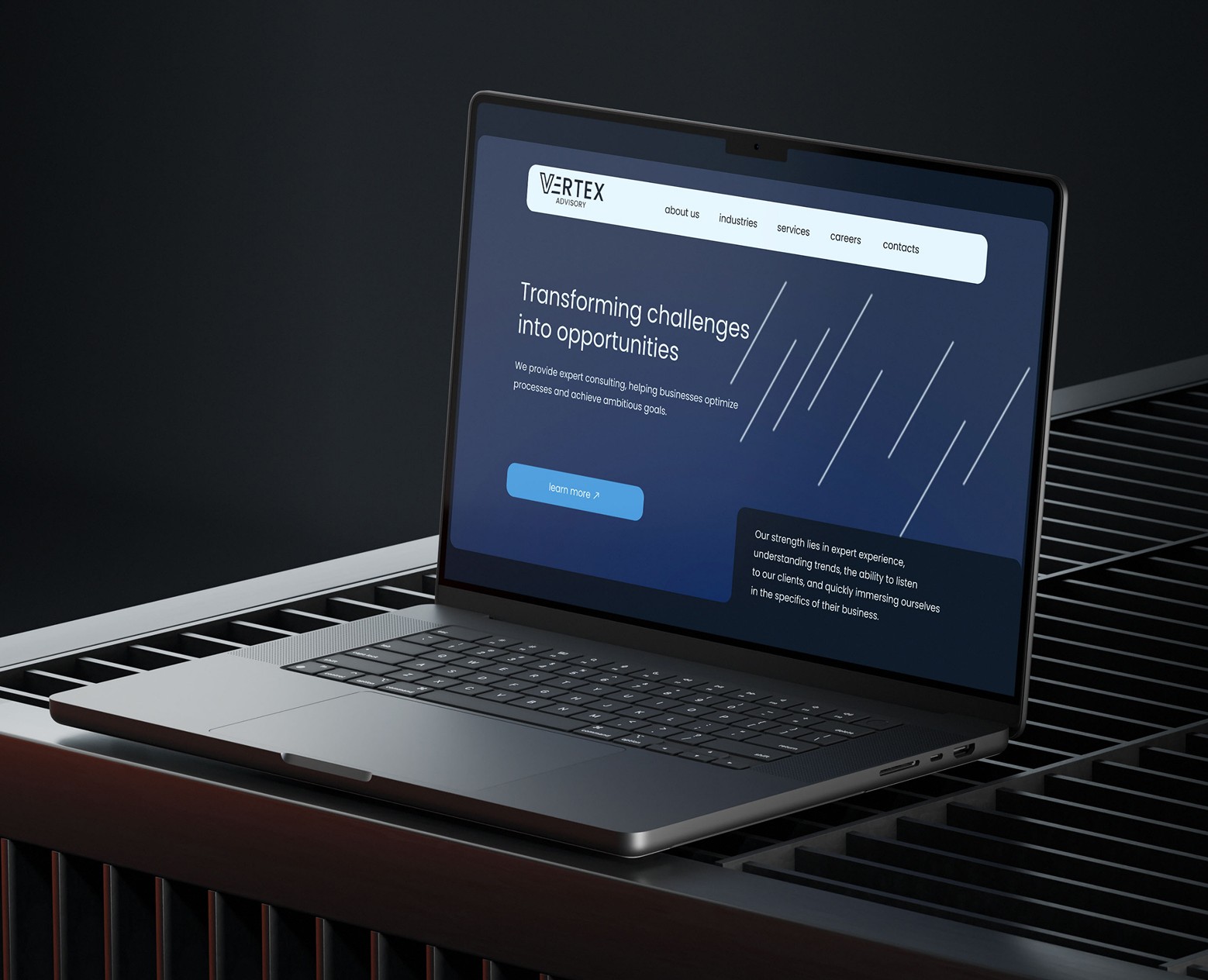 VERTEX advisory | Corporate Website — Интерфейсы на Dprofile