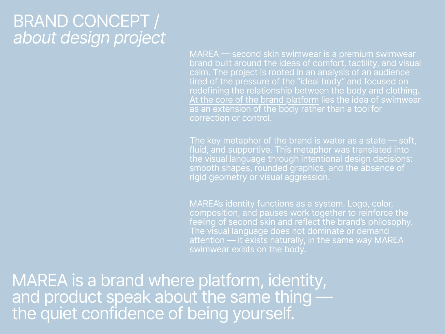 Айдентика / Brand Identity / MAREA swimwear — Изображение №3 — Брендинг, Графика на Dprofile