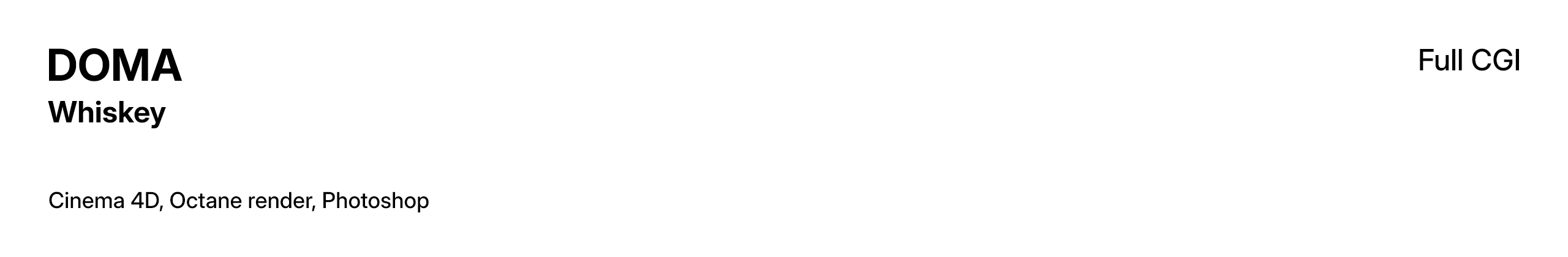 Whiskey Bottle | Full CGI Visualization — Изображение №1 — 3D на Dprofile