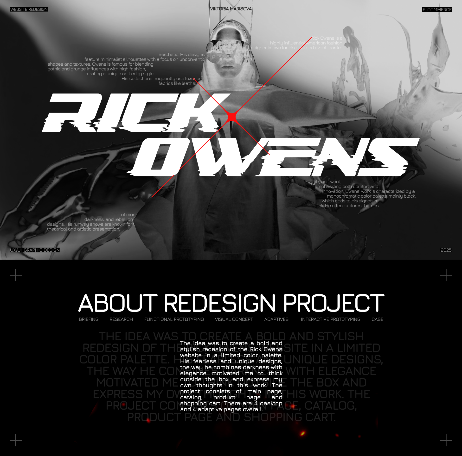 Rick Owens | Website redesign — Изображение №1 — Интерфейсы, Брендинг на Dprofile