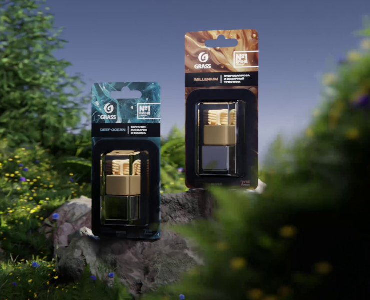 Grass | Линейка автоароматизаторов — 3D, Анимация на Dprofile