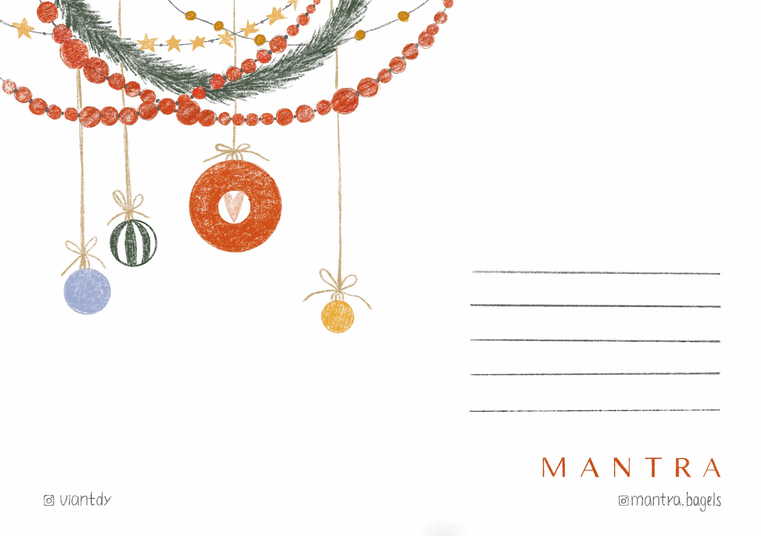 Новогодняя открытка для кофейни — Изображение №2 — Брендинг, Иллюстрация на Dprofile