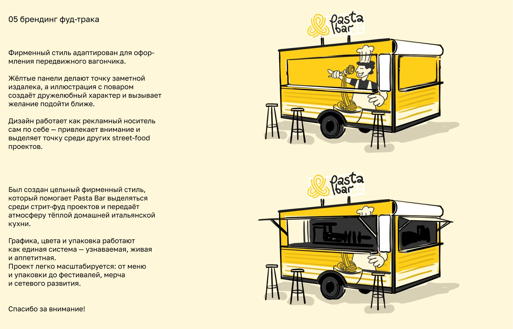 Фирменный стиль  для фуд-трака с пастой — Изображение №5 — Брендинг на Dprofile
