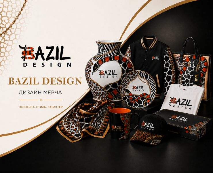 BAZIL DESIGN - дизайн мерча. Роскошь с диким характером. на Dprofile