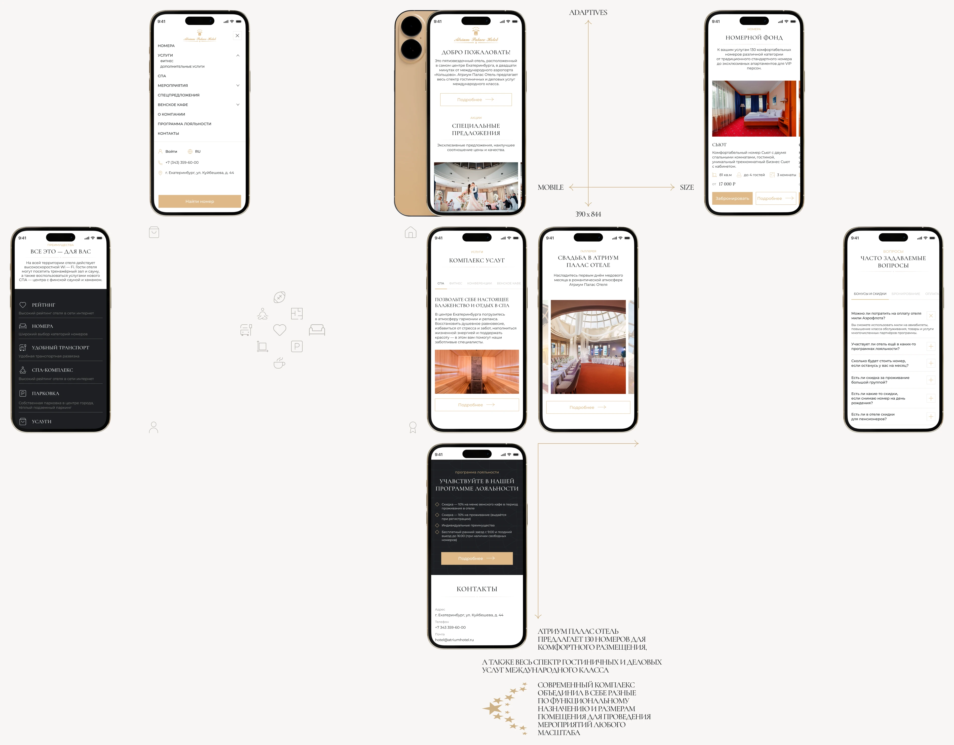 ATRIUM PALACE HOTEL — Изображение №5 — Интерфейсы, Брендинг на Dprofile