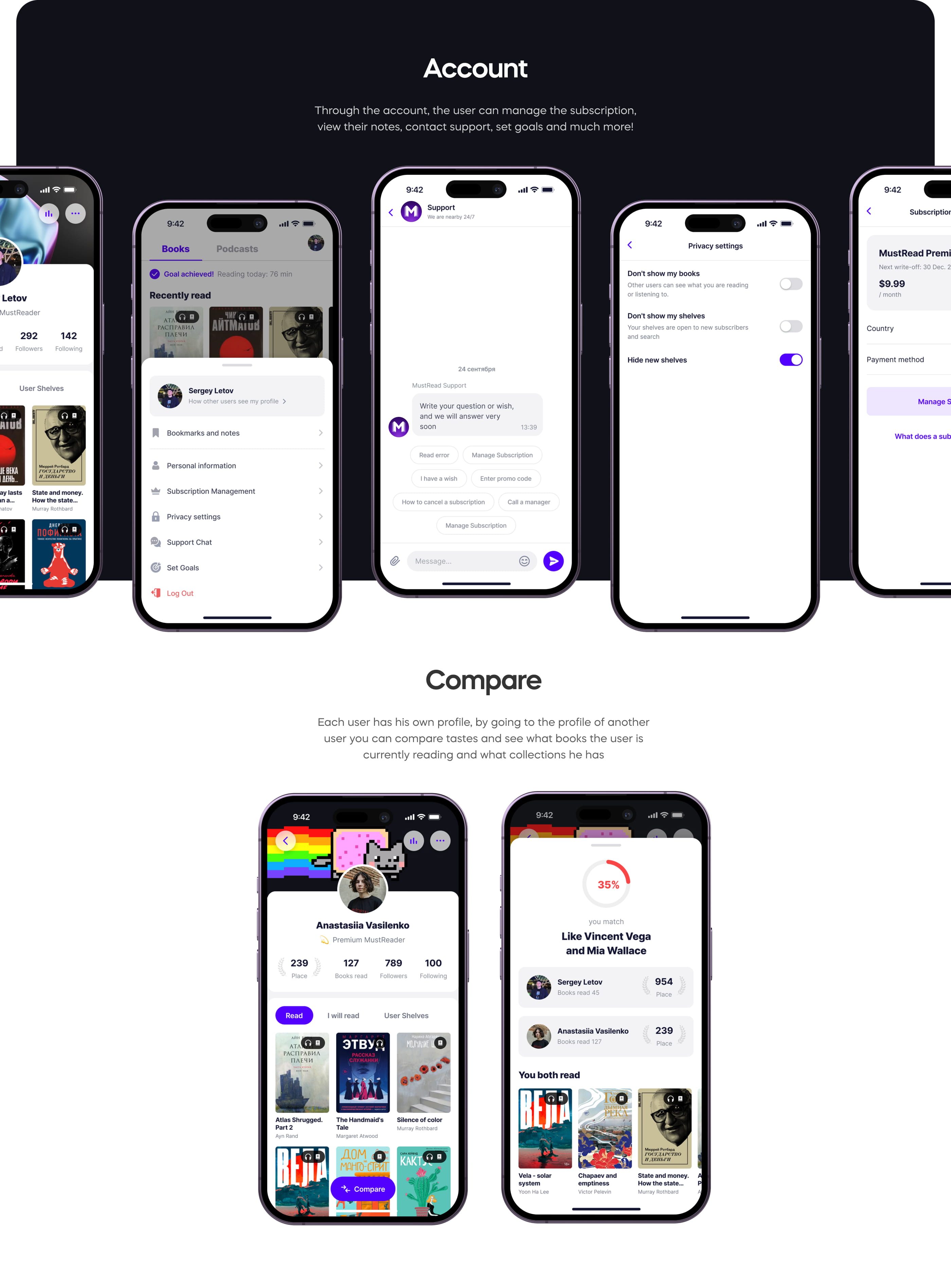 MustRead - Books and podcasts mobile app — Изображение №11 — Интерфейсы на Dprofile