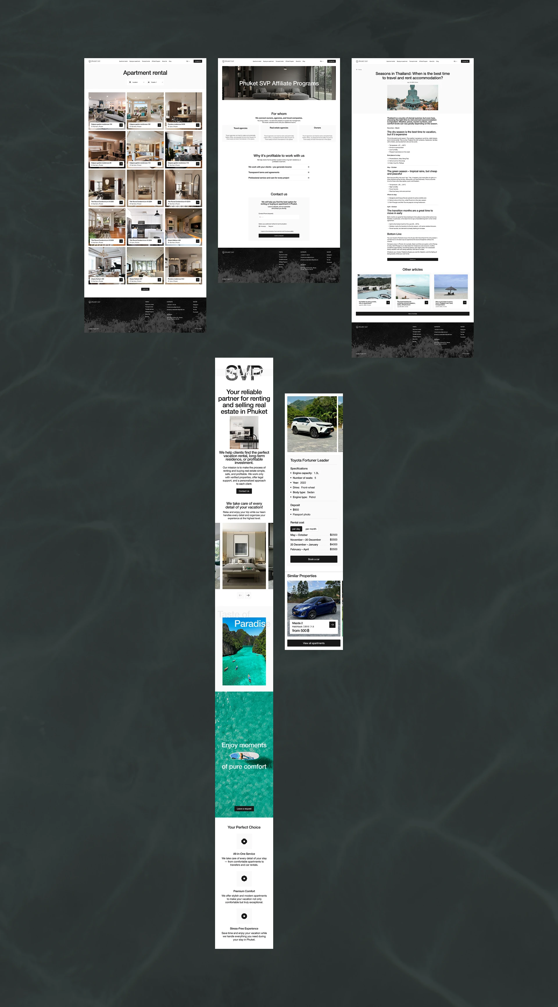 Phuket SVP | Website — Изображение №9 — Интерфейсы на Dprofile