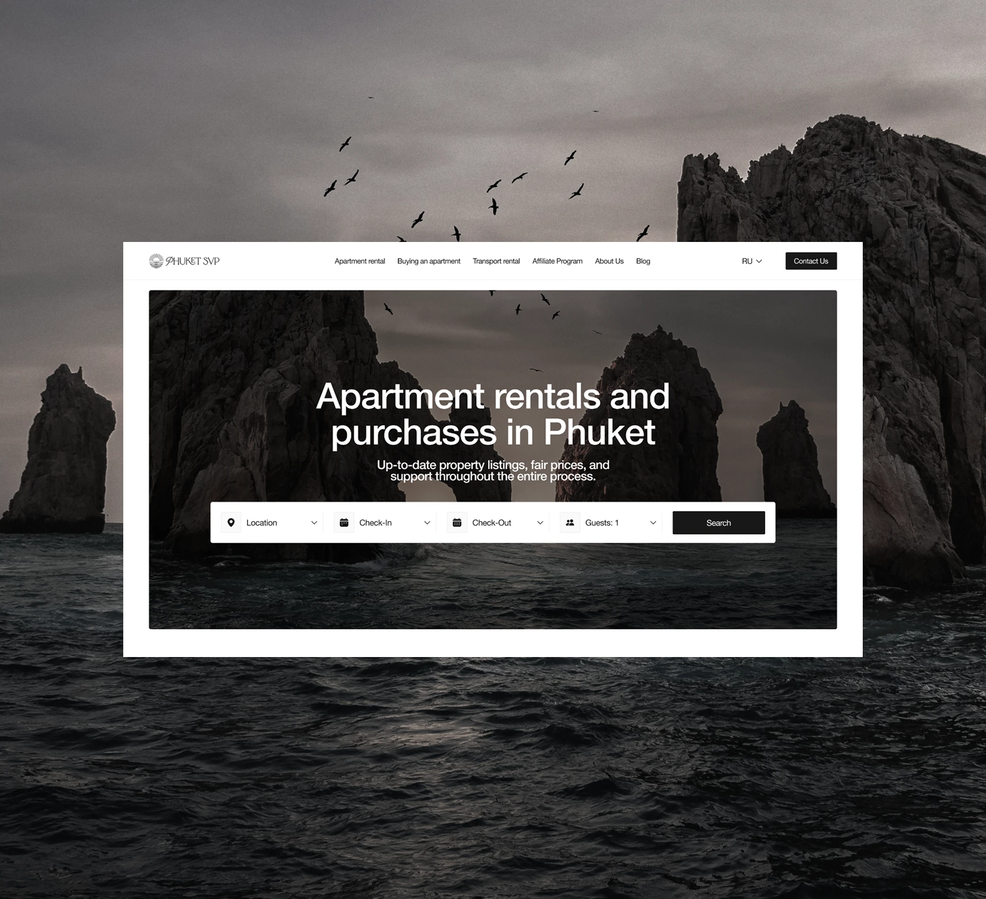 Phuket SVP | Website — Изображение №3 — Интерфейсы на Dprofile